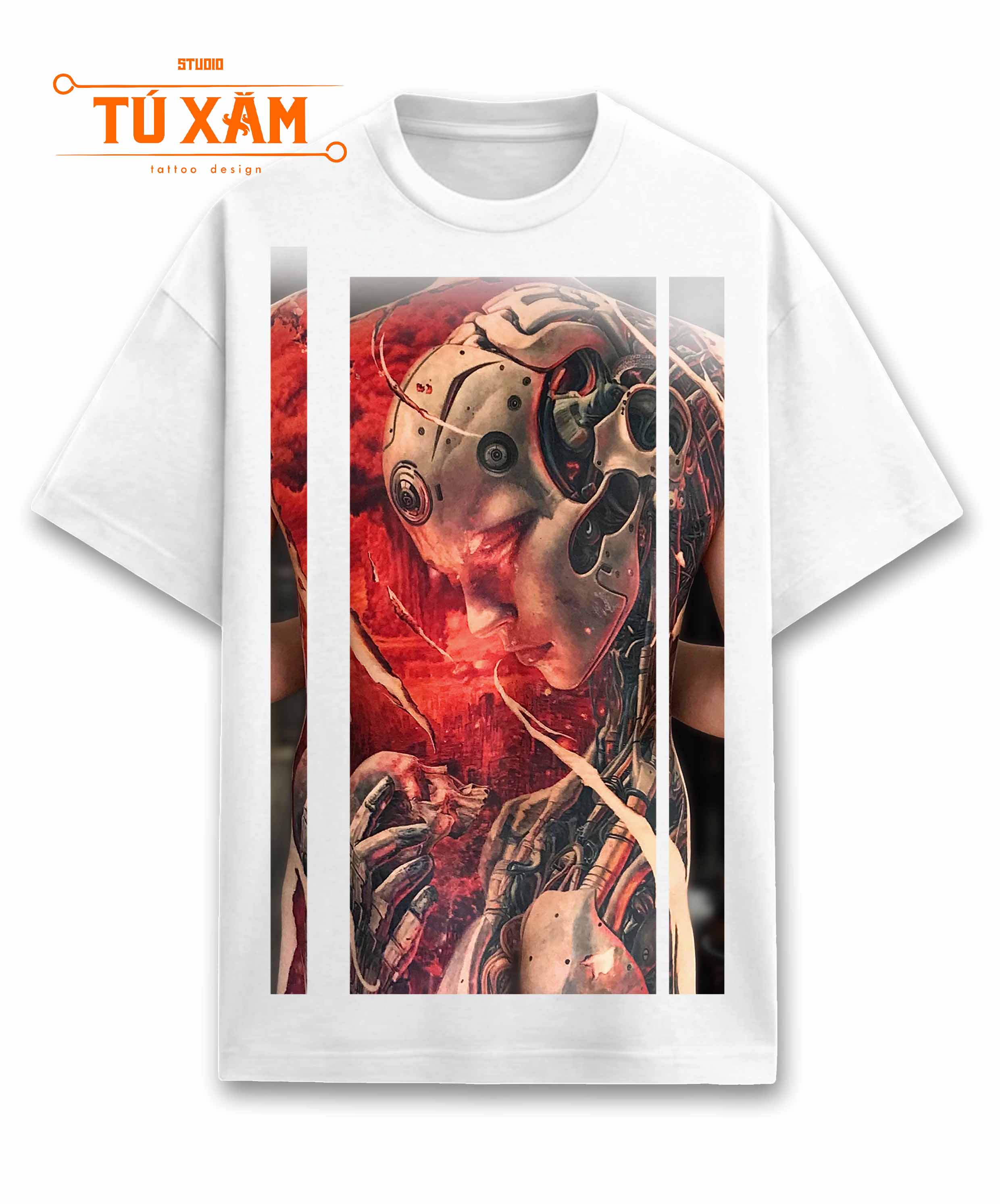Áo thun hình xăm  – The Last Human – unisex form rộng tay lỡ, cotton 100% 250gsm, in DTG siêu thoáng, thiết kế tattoo art cao cấp, độc quyền Master Tú Đen