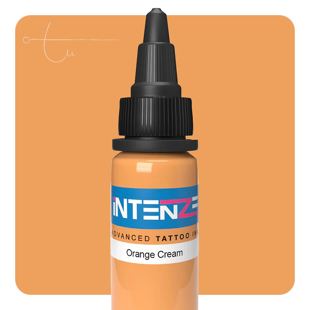 Mực Xăm Intenze Orange Cream Tattoo Ink 1oz – Sắc Cam Nhạt Mềm Trung Gian