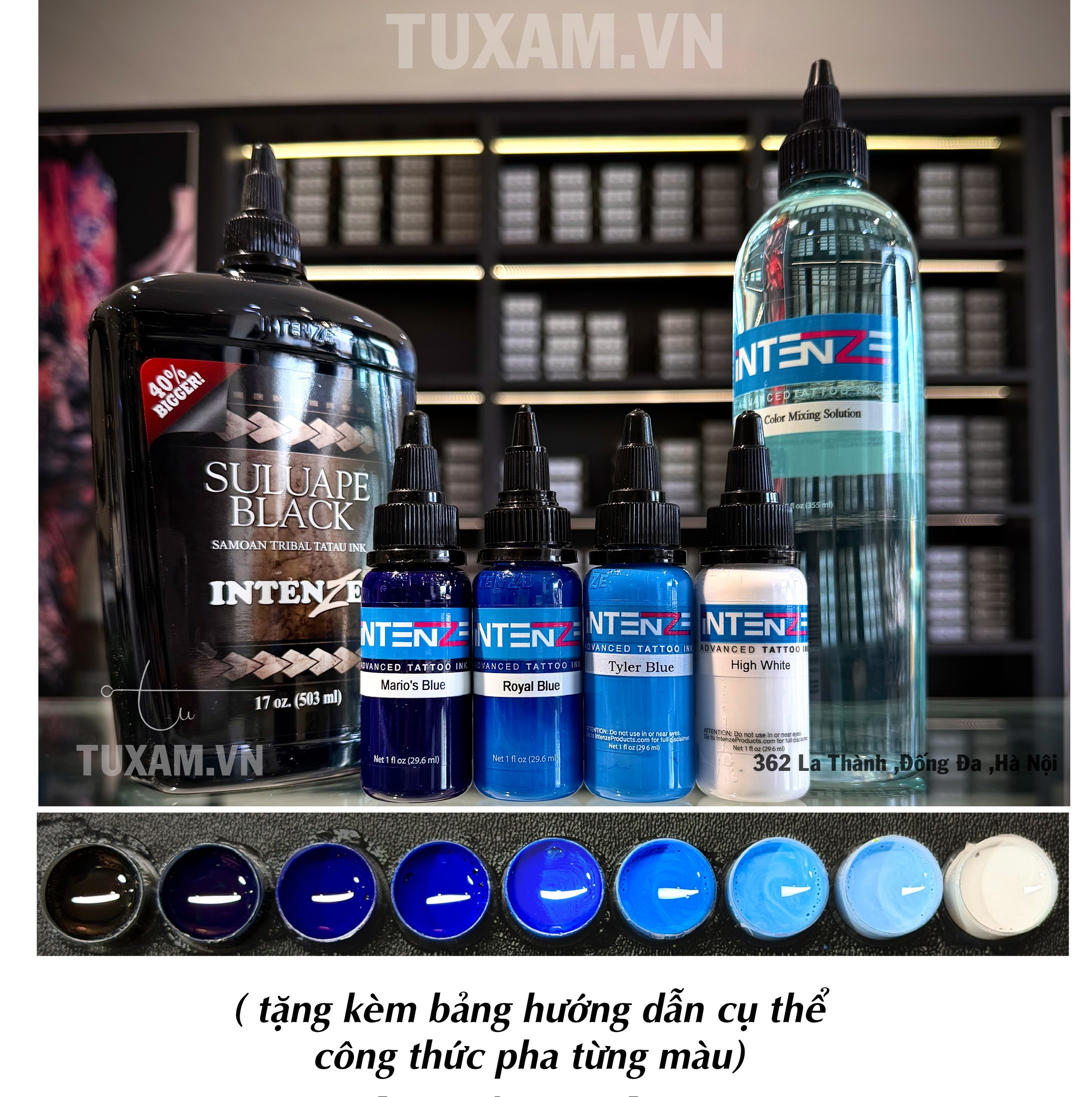 Set Màu INTENZE – Bảng Màu Xanh Lam
