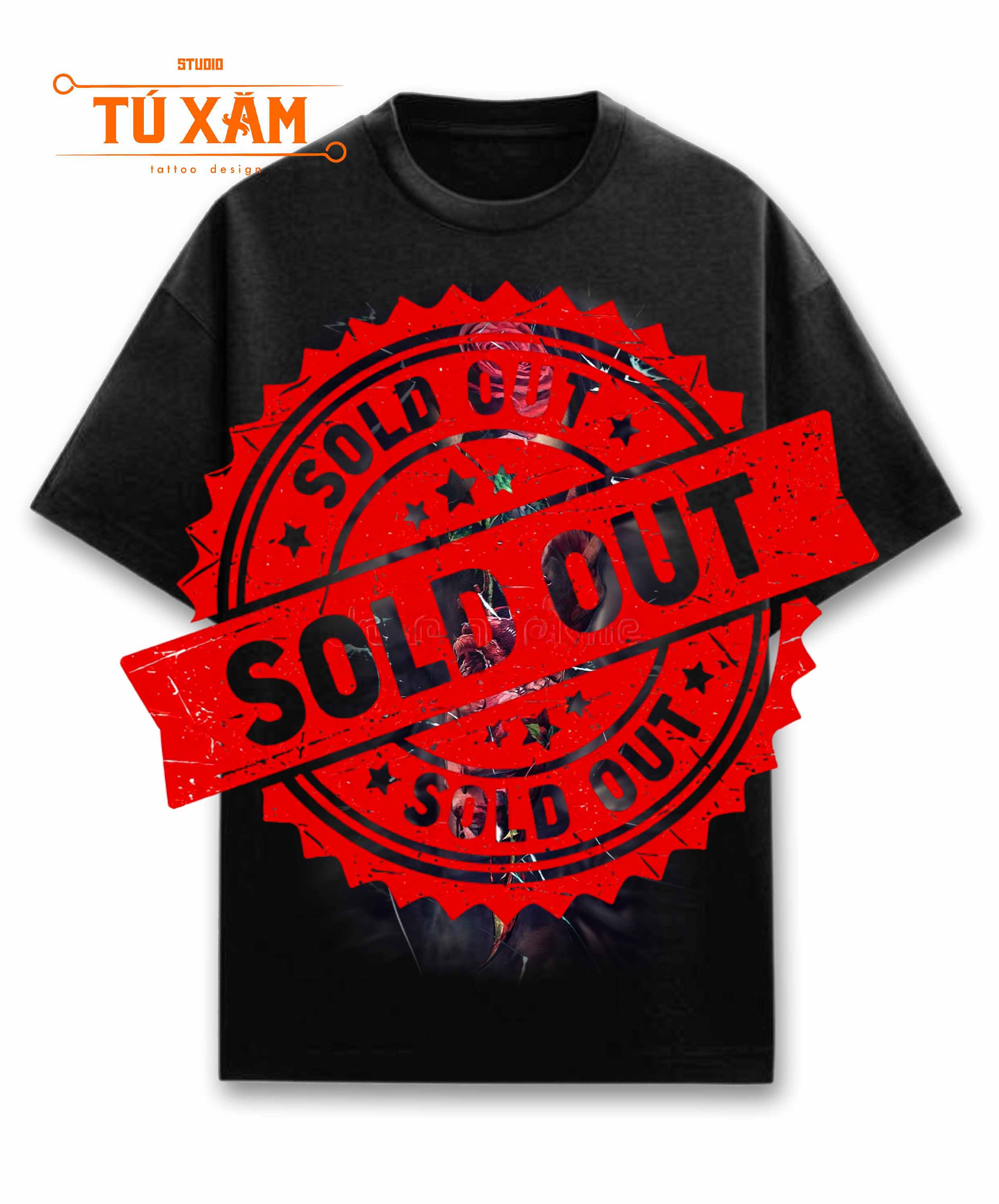 Áo thun hình xăm – Thorn in My Heart – unisex form rộng tay lỡ, cotton 100% 250gsm, in DTG siêu thoáng, tattoo art cao cấp,  độc quyền Master Tú Đen