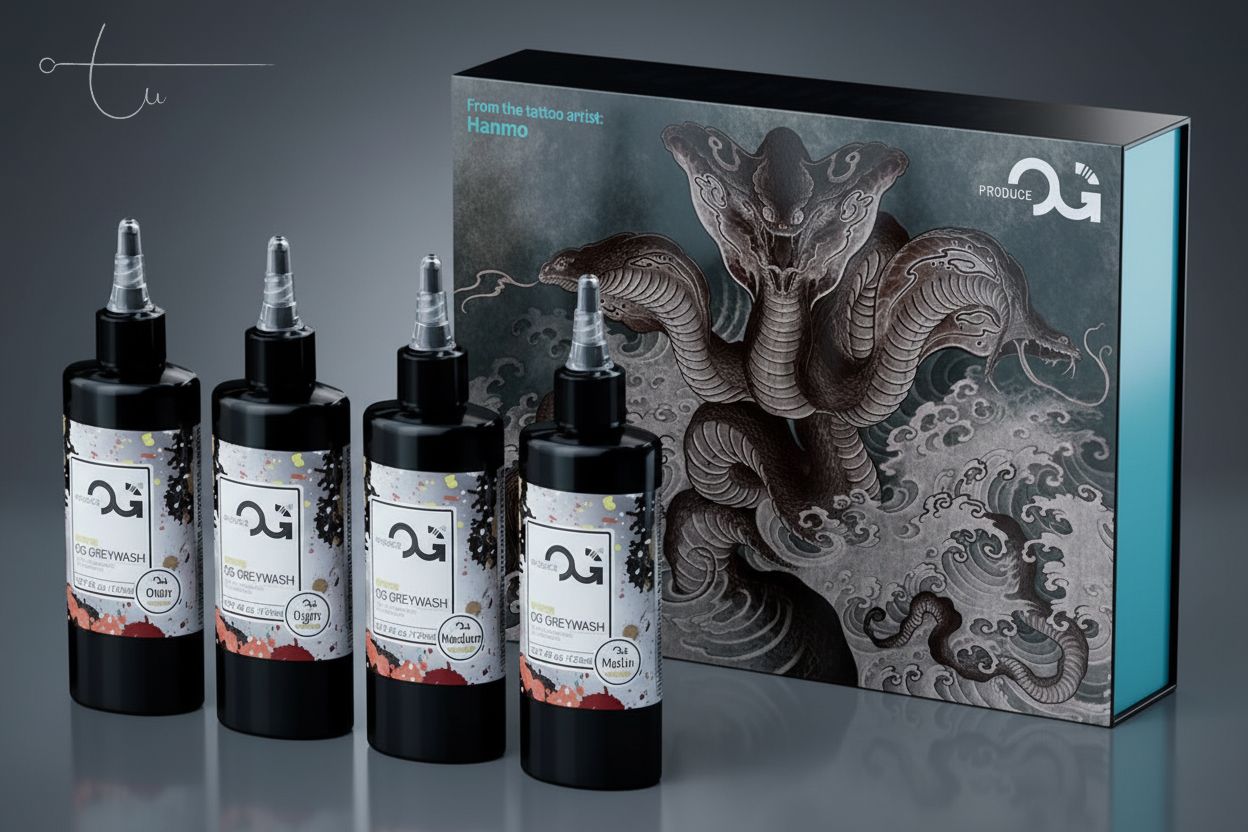 Mực xăm OG Grey Wash Set 4 chai 120ml