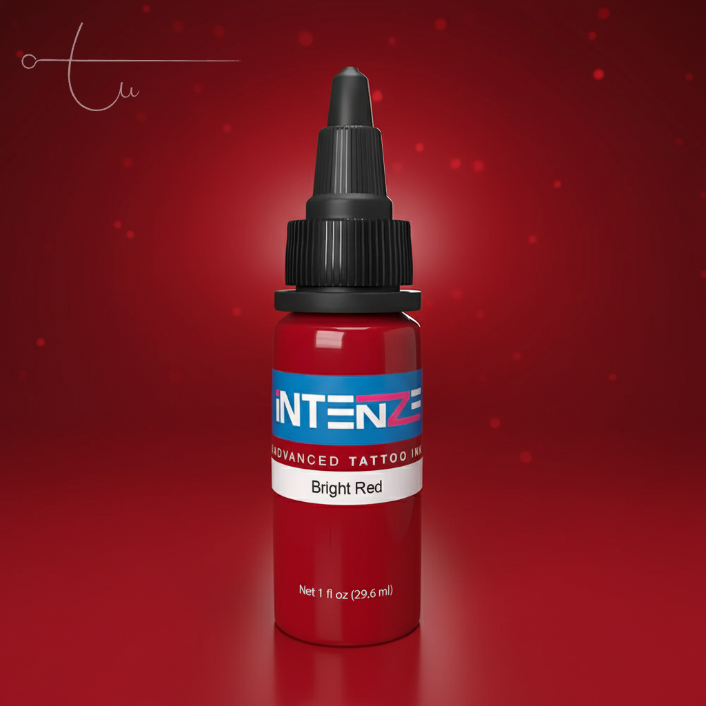 Mực Xăm Intenze Bright Red Tattoo Ink 1oz – Sắc Đỏ Bão Hòa Cao
