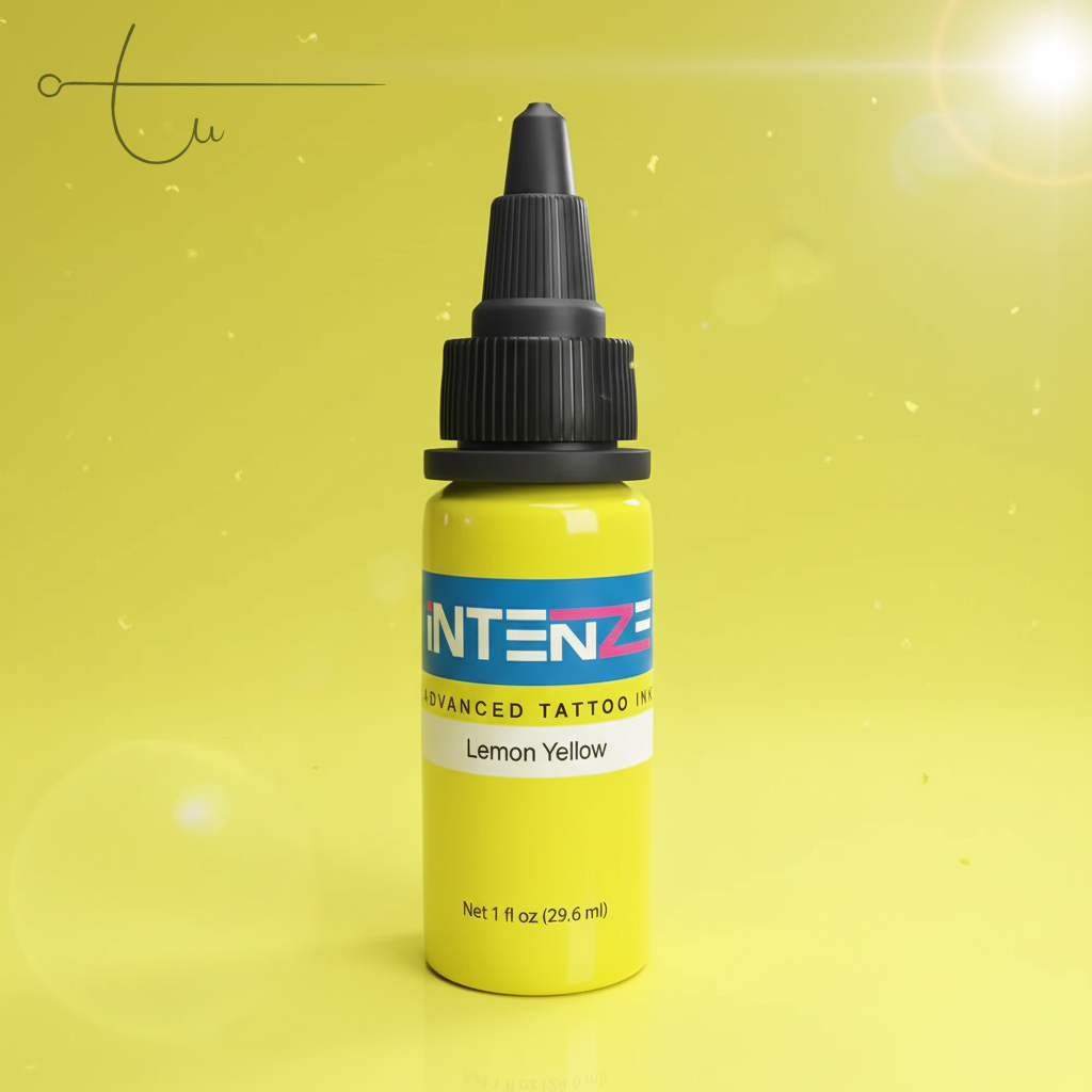 Mực Xăm Intenze Lemon Yellow Tattoo Ink 1oz – Sắc Vàng Sáng Cho Vùng Highlight