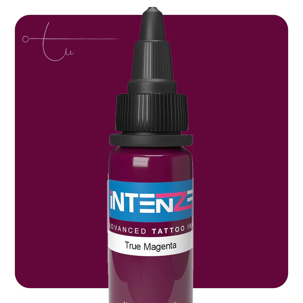 Mực Xăm Intenze True Magenta Tattoo Ink 1oz – Sắc Magenta Trung Gian Đỏ–Tím