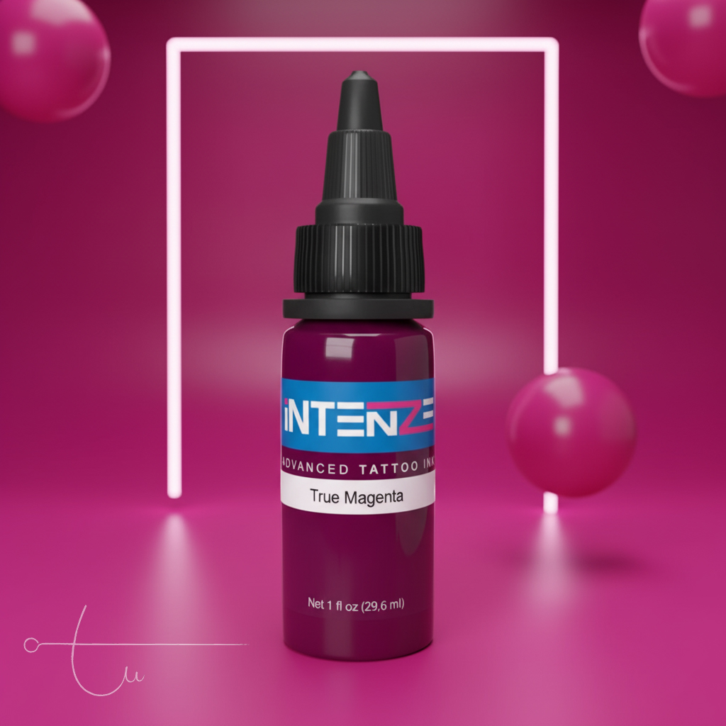 Mực Xăm Intenze True Magenta Tattoo Ink 1oz – Sắc Magenta Trung Gian Đỏ–Tím