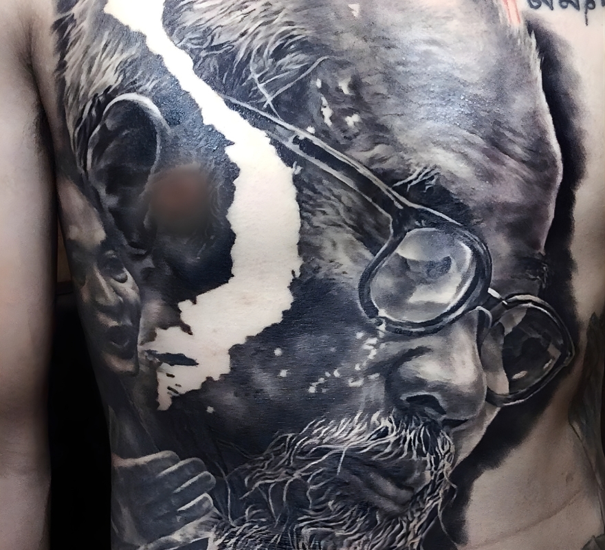 Xăm Tả Thực Đen Trắng (Black & Grey)