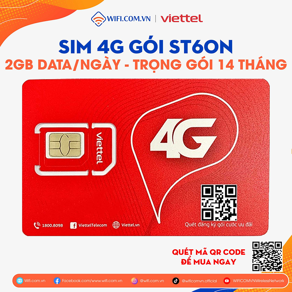 SIM du lịch 2 GB/ngày Data 4G