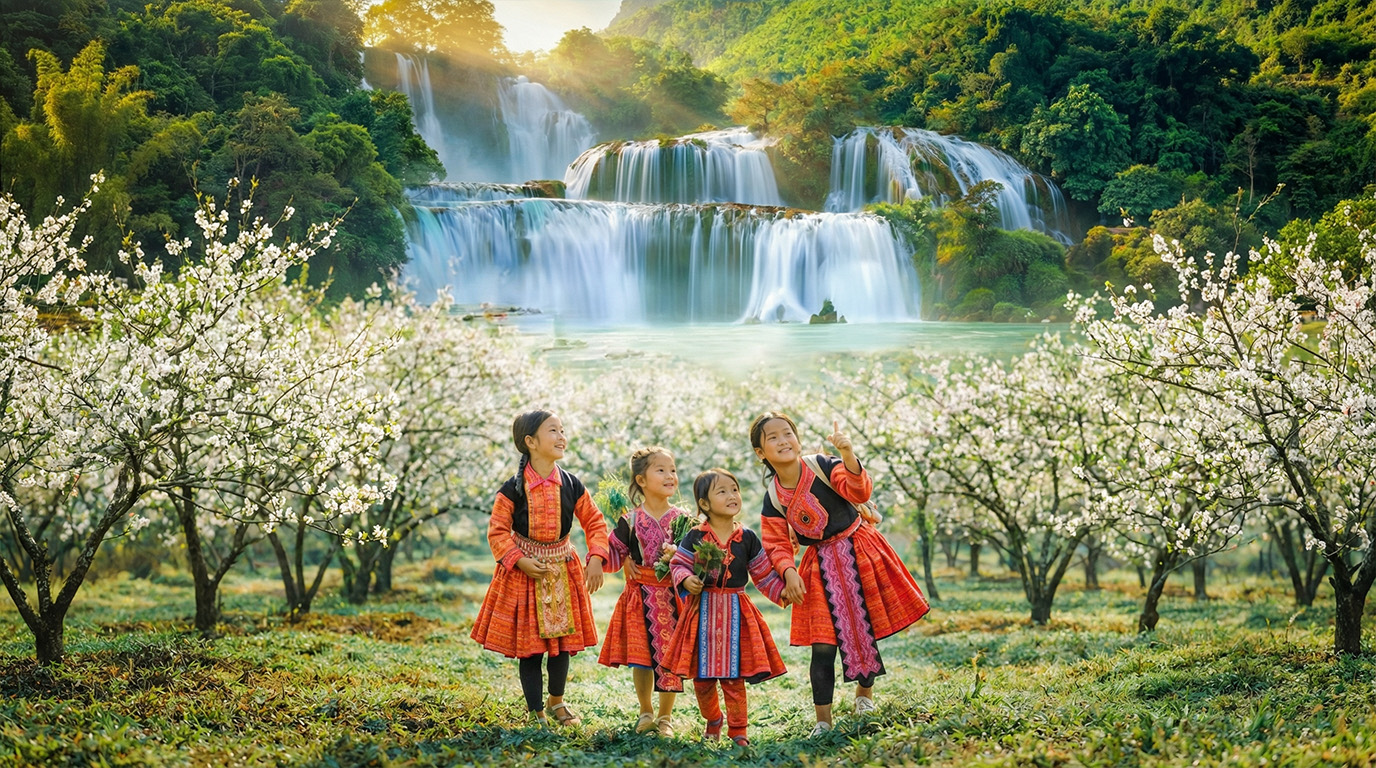 CHẠM SẮC XUÂN: TUYÊN QUANG (HÀ GIANG) -  CAO BẰNG - LẠNG SƠN - HÀ NỘI