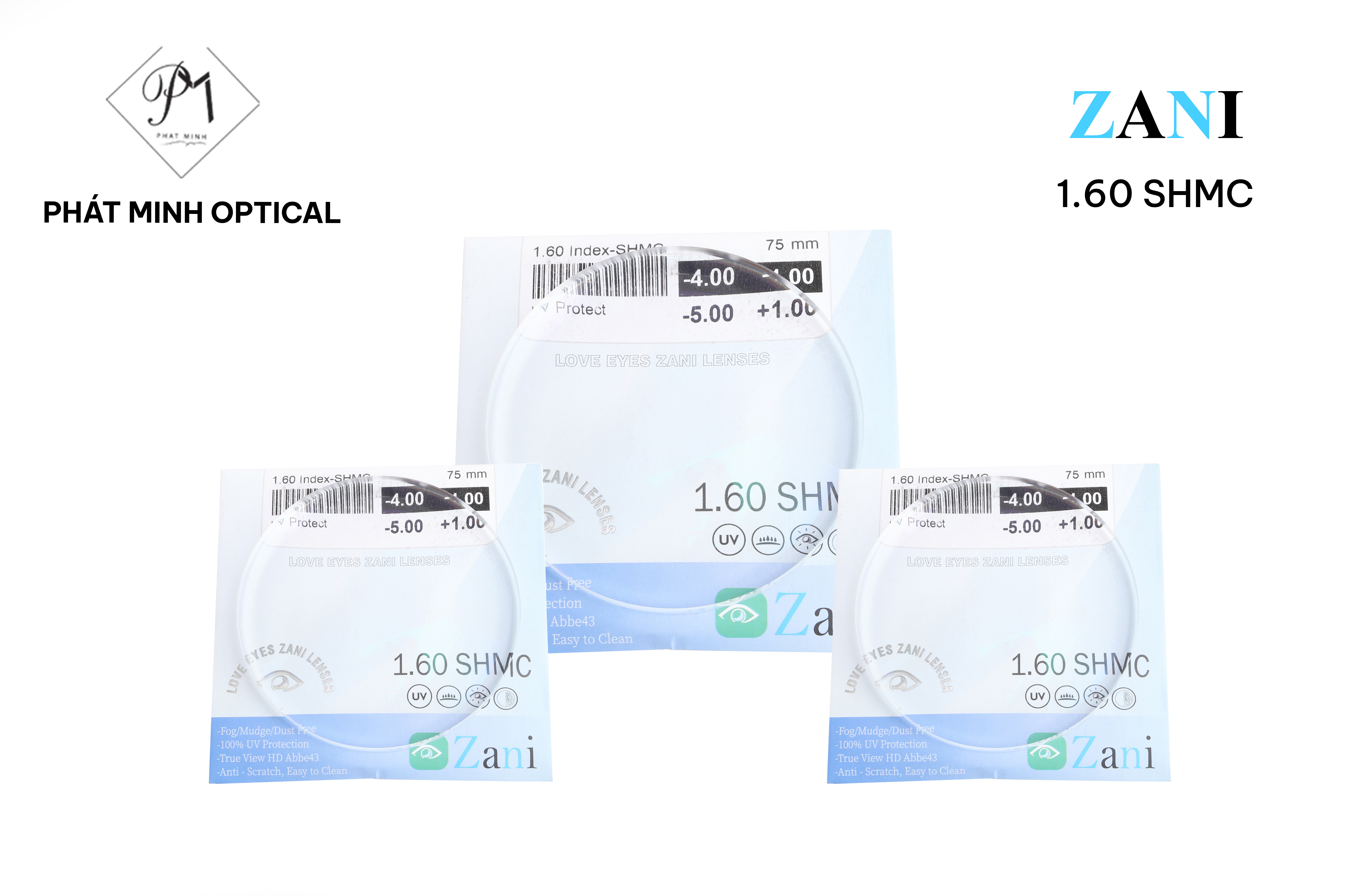 Tròng kính Zani 1.60 SHMC