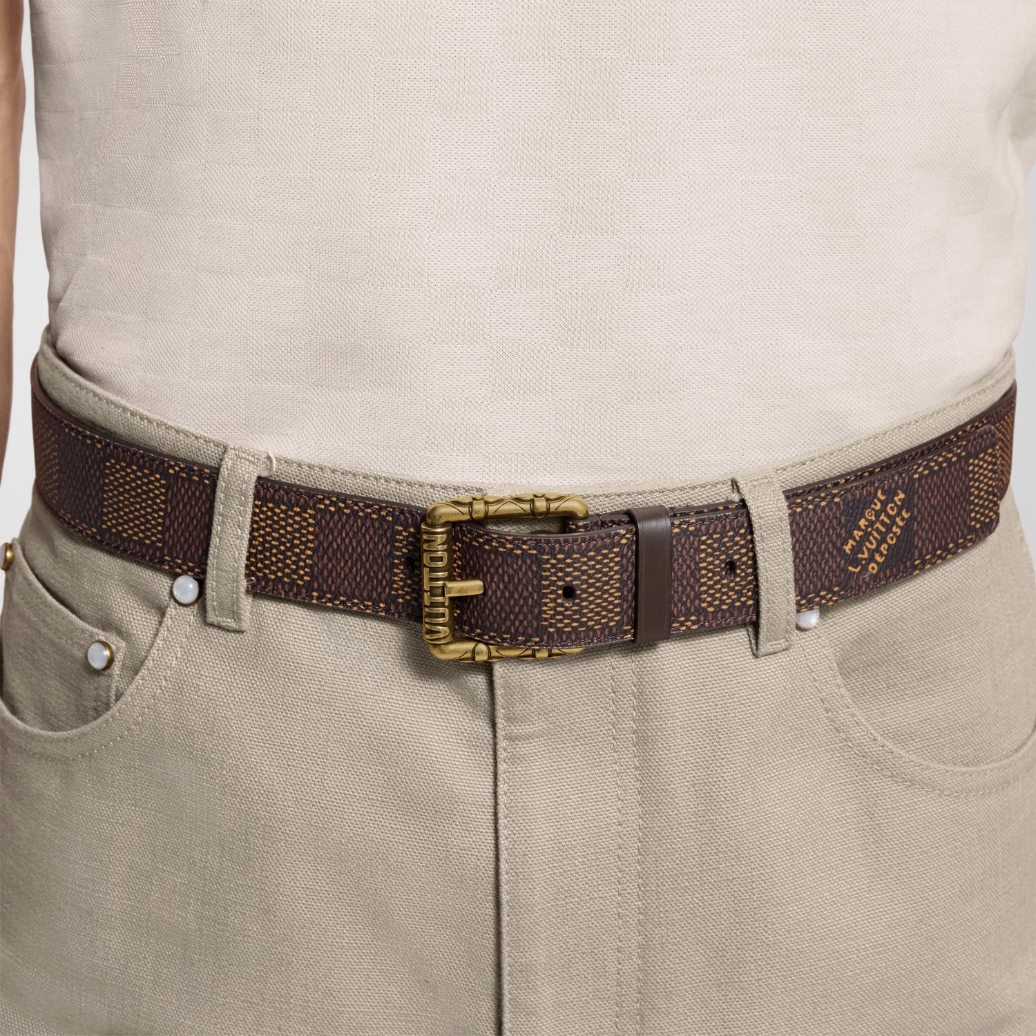 LV Drift Damier Heritage Belt 35mm
