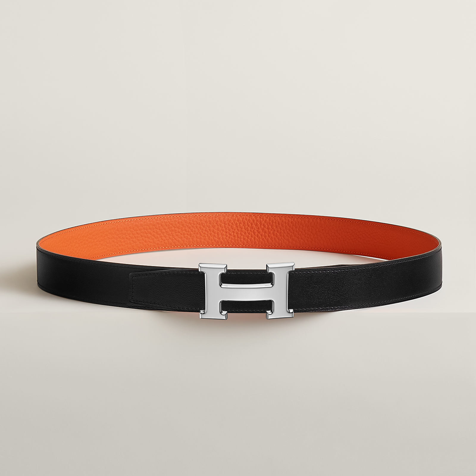 H belt buckle & Reversible leather strap 32 mm