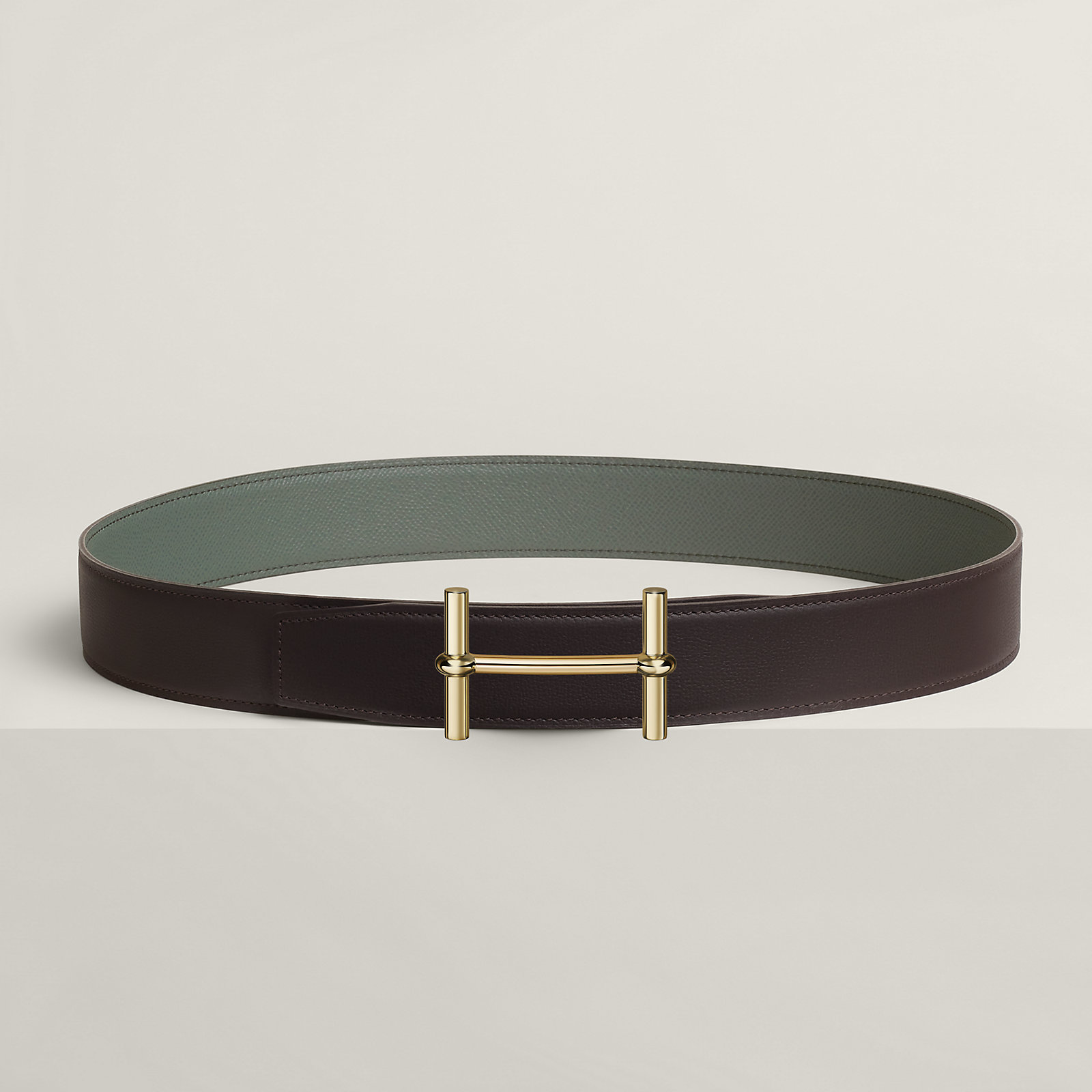H d'Ancre belt buckle & Reversible leather strap 38 mm