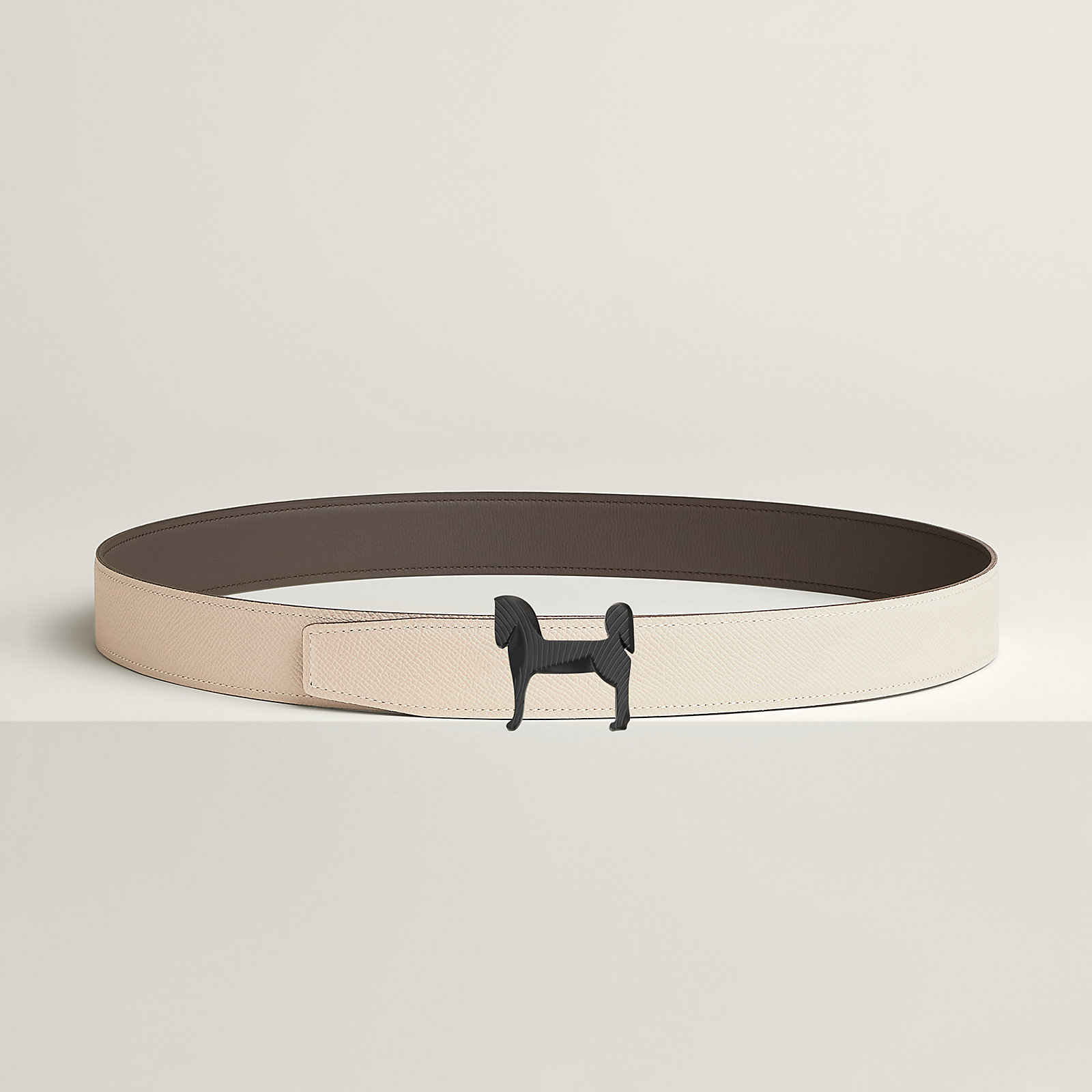 Panache Zebre belt buckle & Reversible leather strap 32 mm