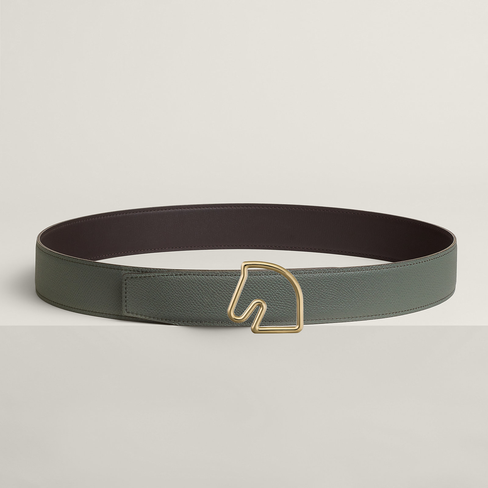 Tete de Cheval belt buckle & Reversible leather strap 38 mm