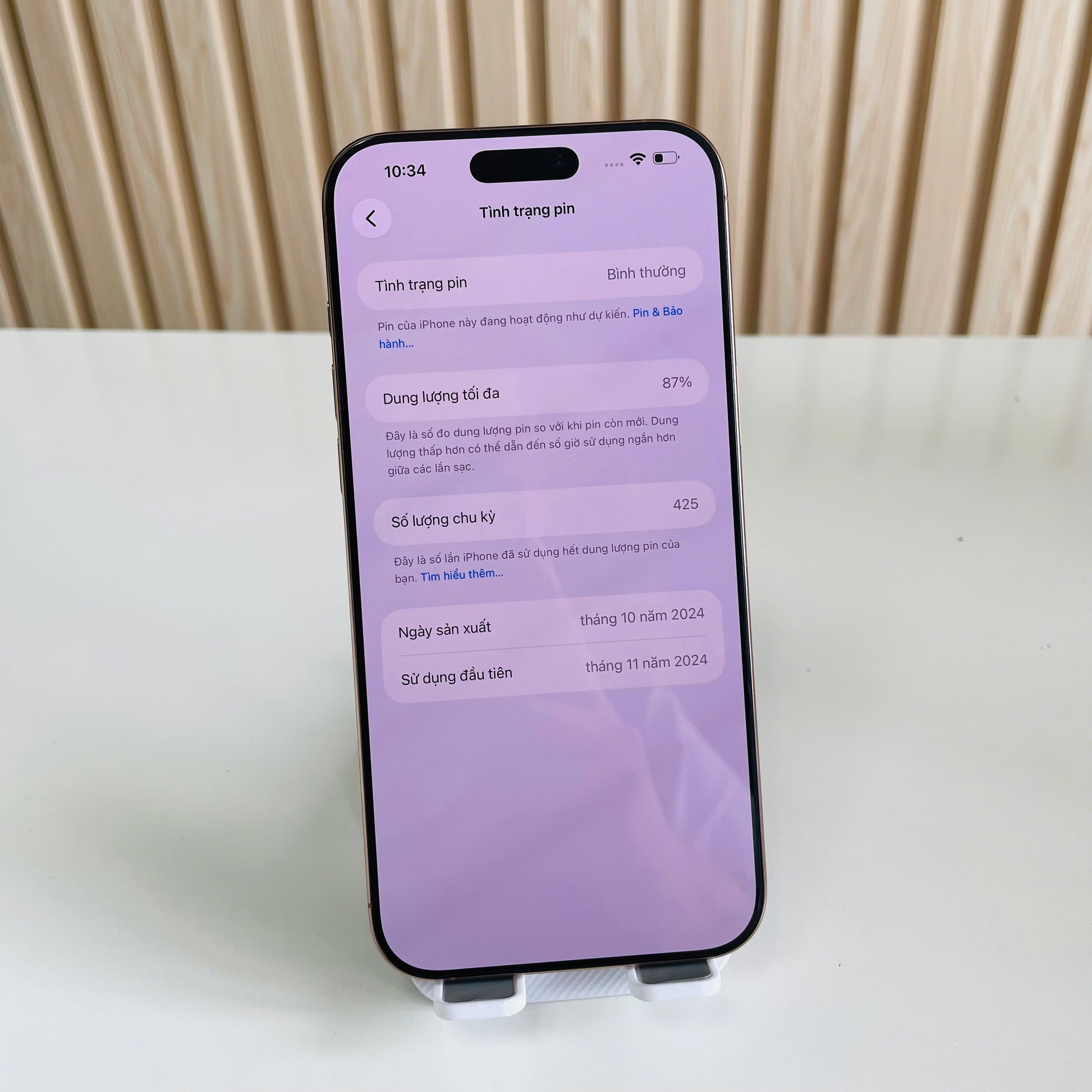iPhone 16 Pro Max Việt Nam 256GB Pin 87% Sa mạc Đẹp 98+ Zin Ốc Áp - Kèm Sạc 30W