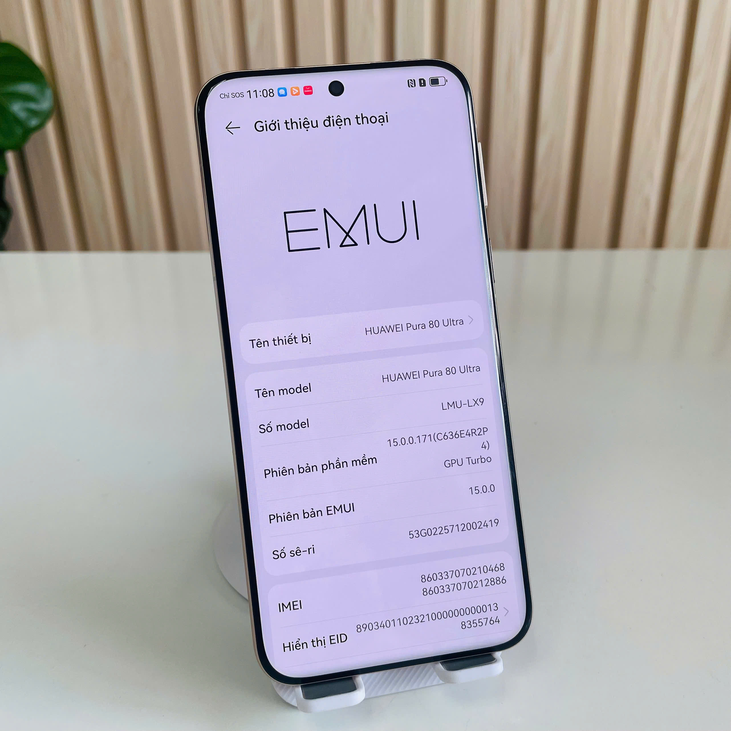 🔥 HUAWEI PURA 80 ULTRA QUỐC TẾ 16/512GB Pin 100 Đẹp 99 Màu Gold Kèm sạc 30W
