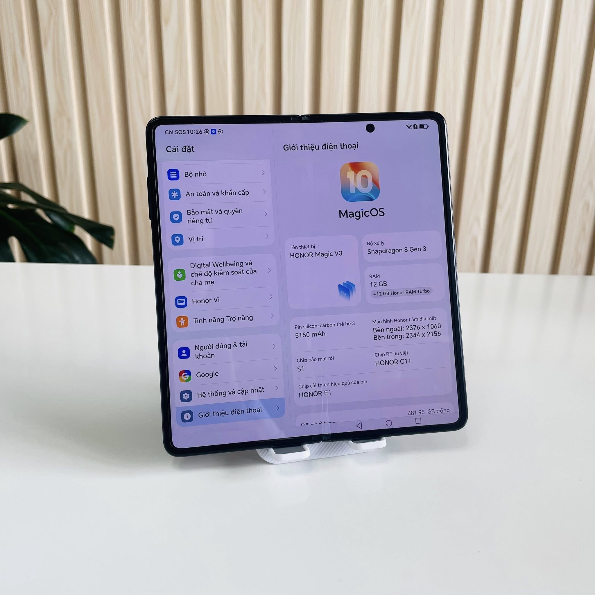 📱 Honor Magic V3 Quốc Tế 12/512GB Fullbox Màu Xanh - còn bảo hành đến gần cuối năm 2026