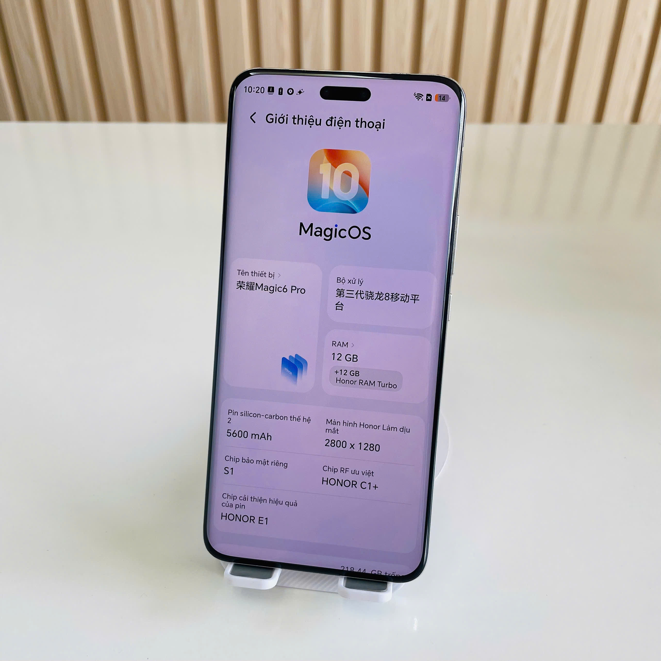 Honor Magic 6 Pro 12/256GB trắng Đẹp 98% Pin 96%