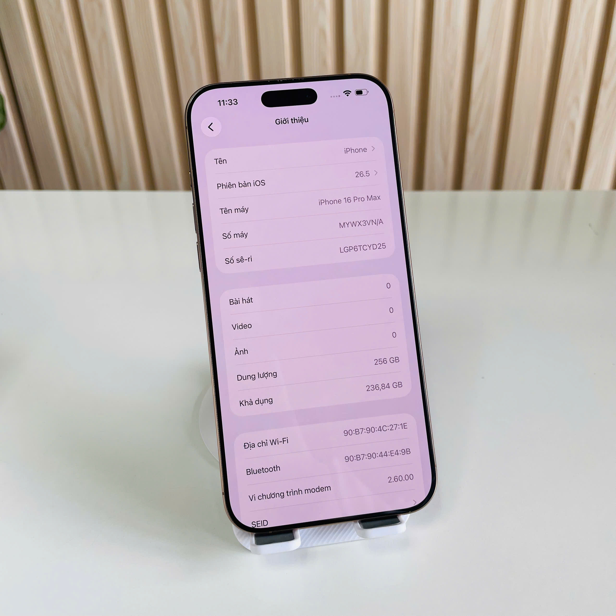 IPhone 16 Pro Max VN 256GB Sa mạc đẹp 98+ Pin 90