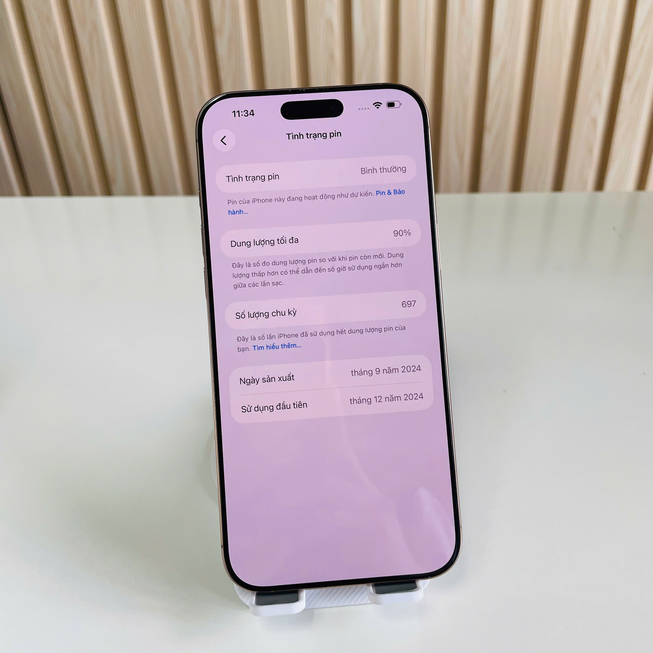 IPhone 16 Pro Max VN 256GB Sa mạc đẹp 98+ Pin 90