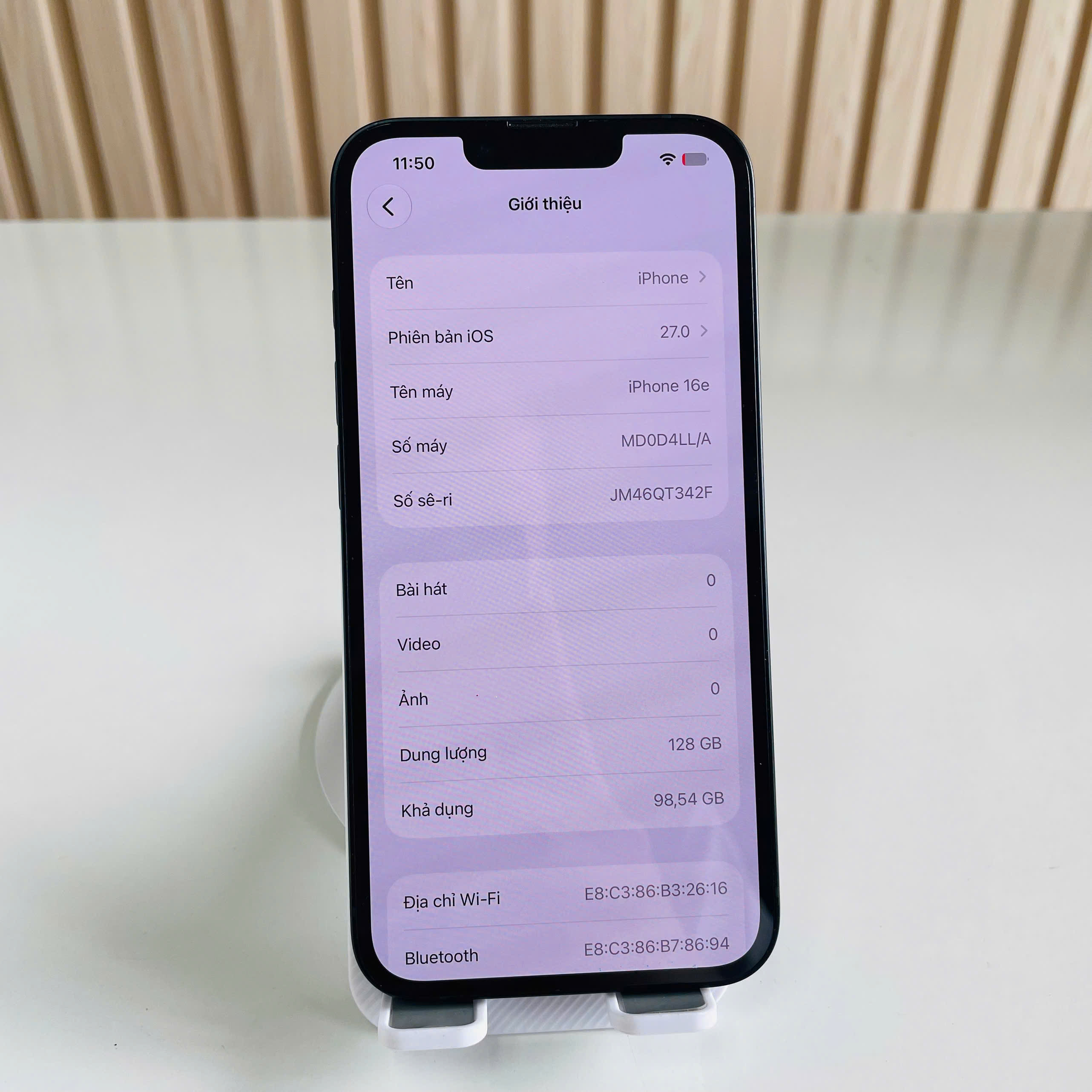 Iphone 16e Mỹ 128GB đen Đẹp 99% Pin 100% Fullbox kèm dây sạc