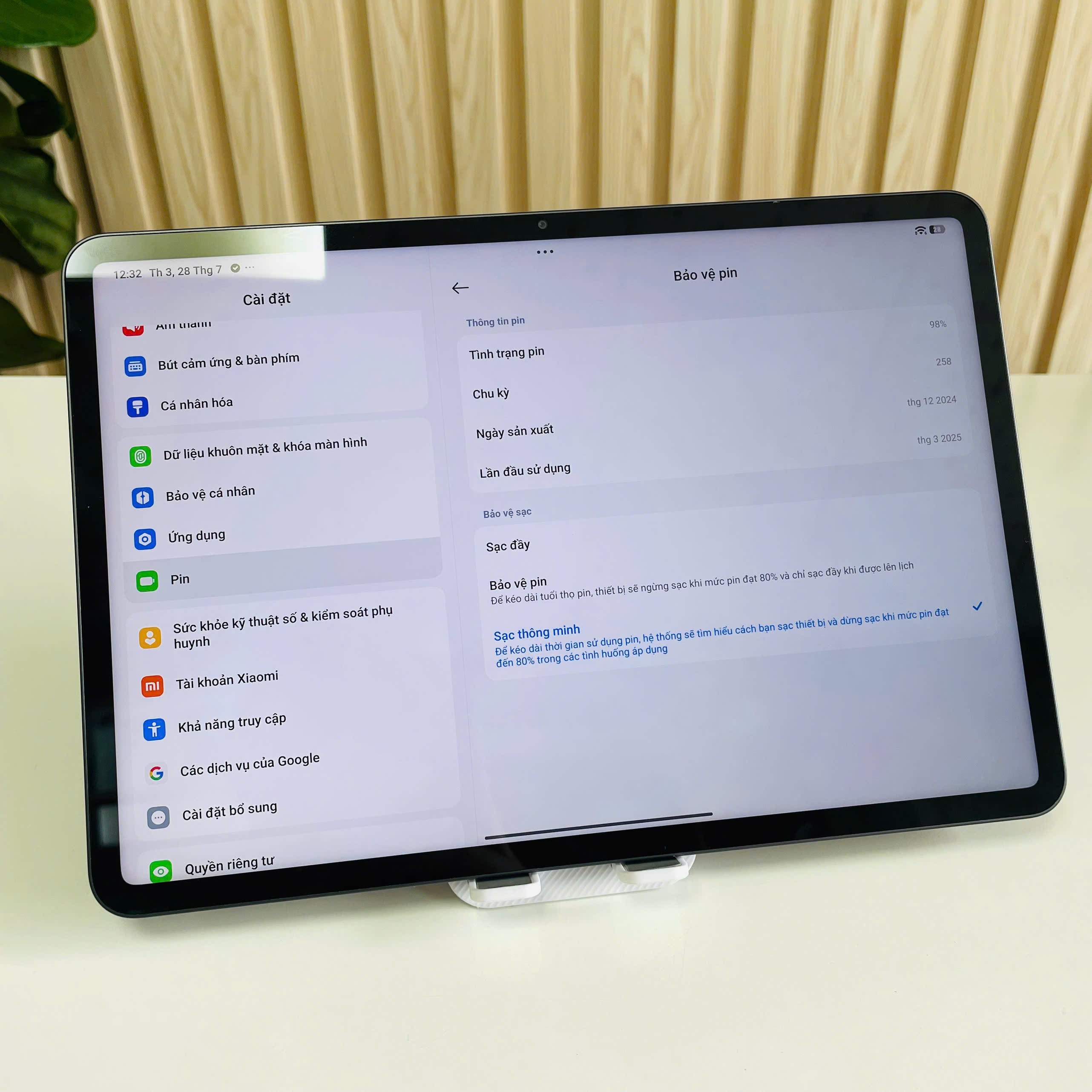 Xiaomi Pad 7 Quốc Tế 8/128GB Đen Đẹp 98 Pin 98 Box Và Sạc 30W