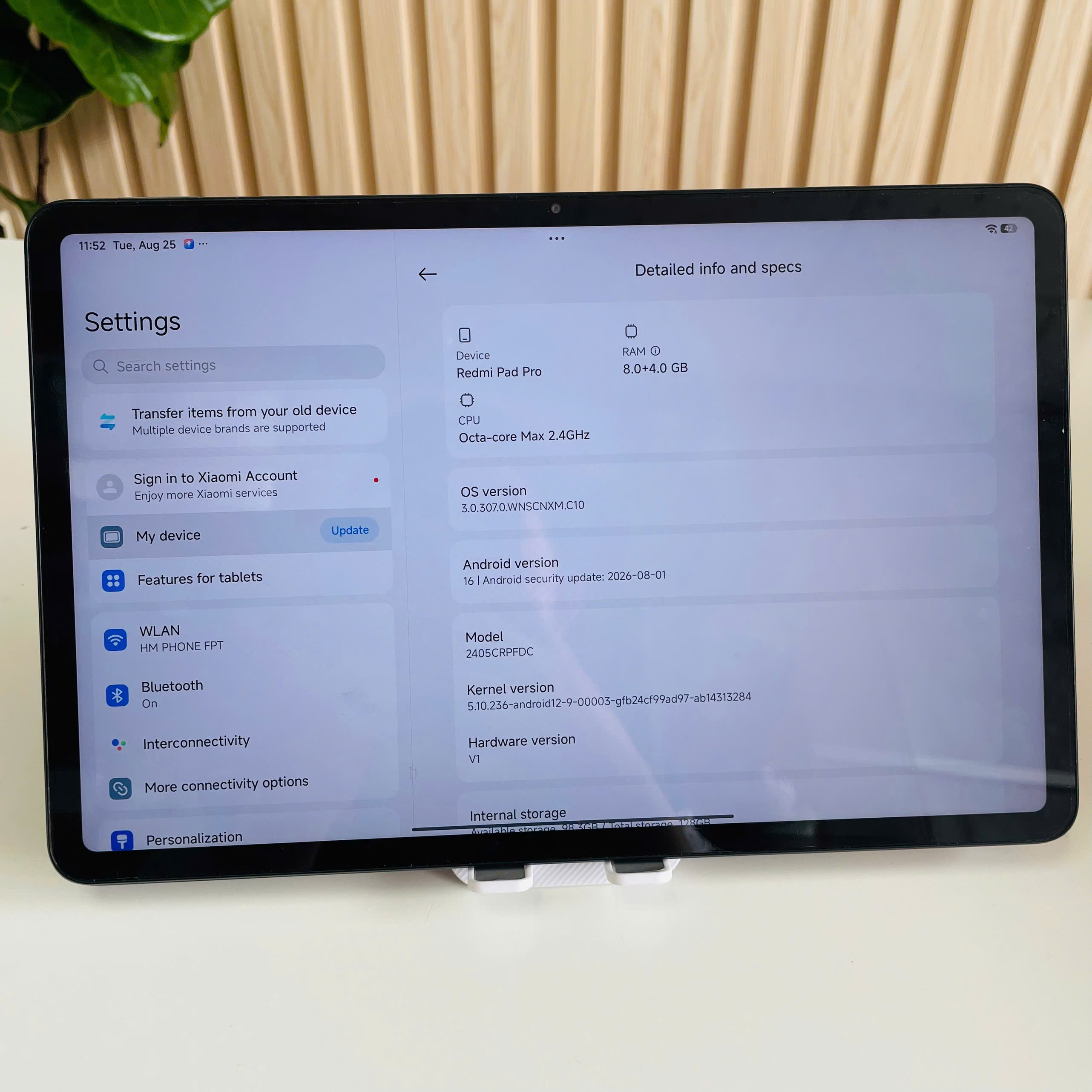 Redmi Pad Pro 8/128GB Đen Đẹp 98% Fullbox sạc 33w