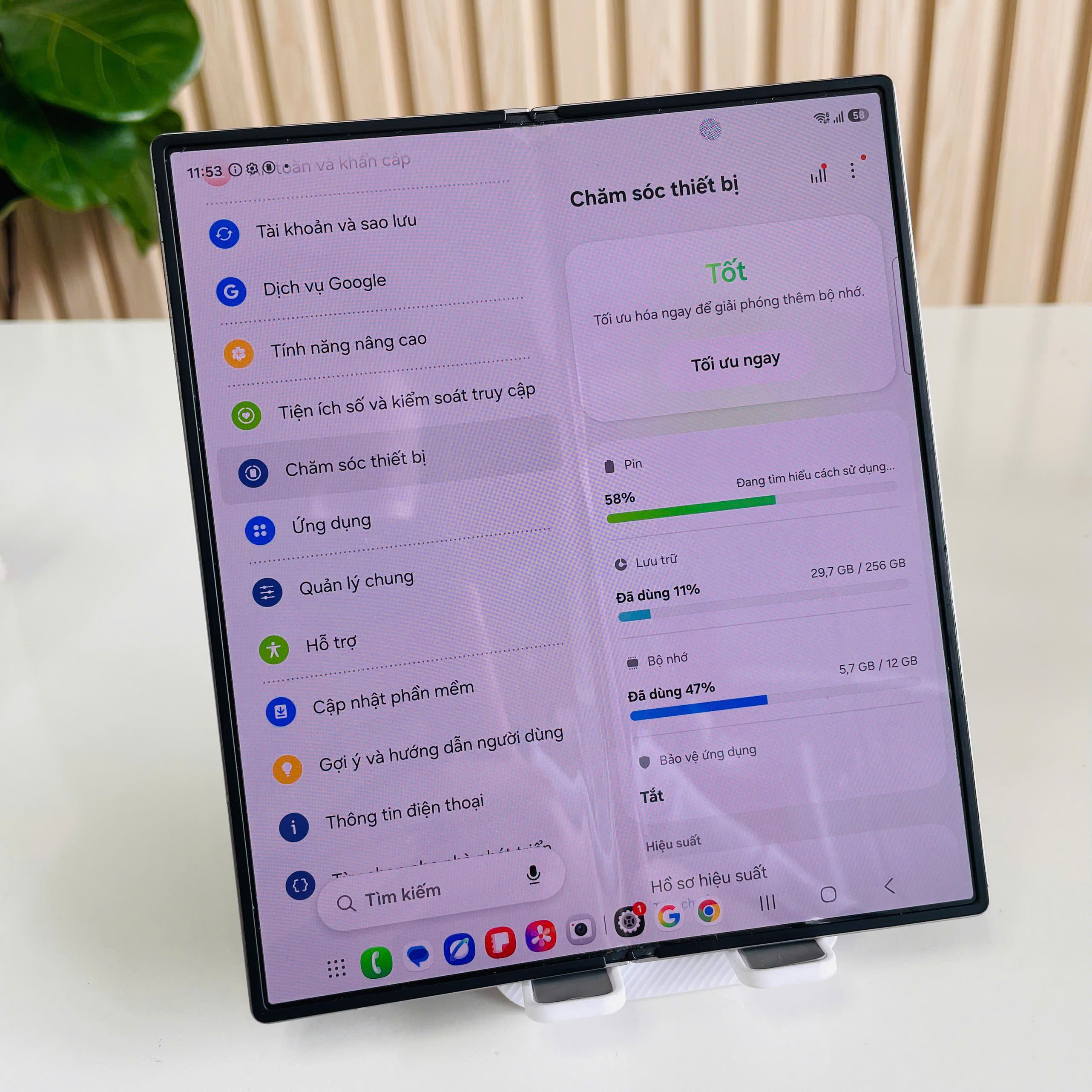 Samsung Z Fold 6 Việt Nam 12/256GB titan Đẹp 97% Fullbox kèm dây sạc