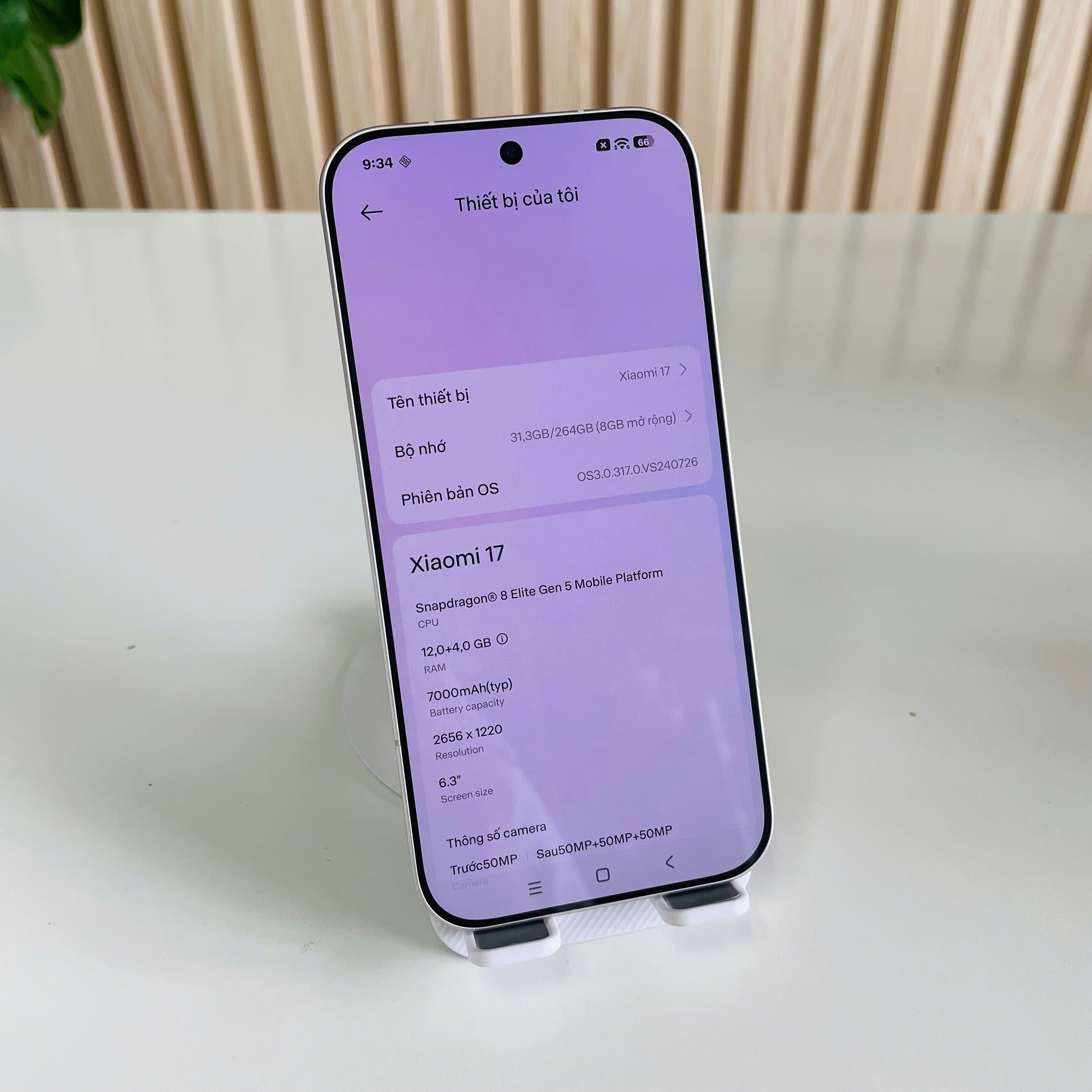 Xiaomi 17 5G 12/256GB Trắng đẹp 98% Pin 99% Fullbox