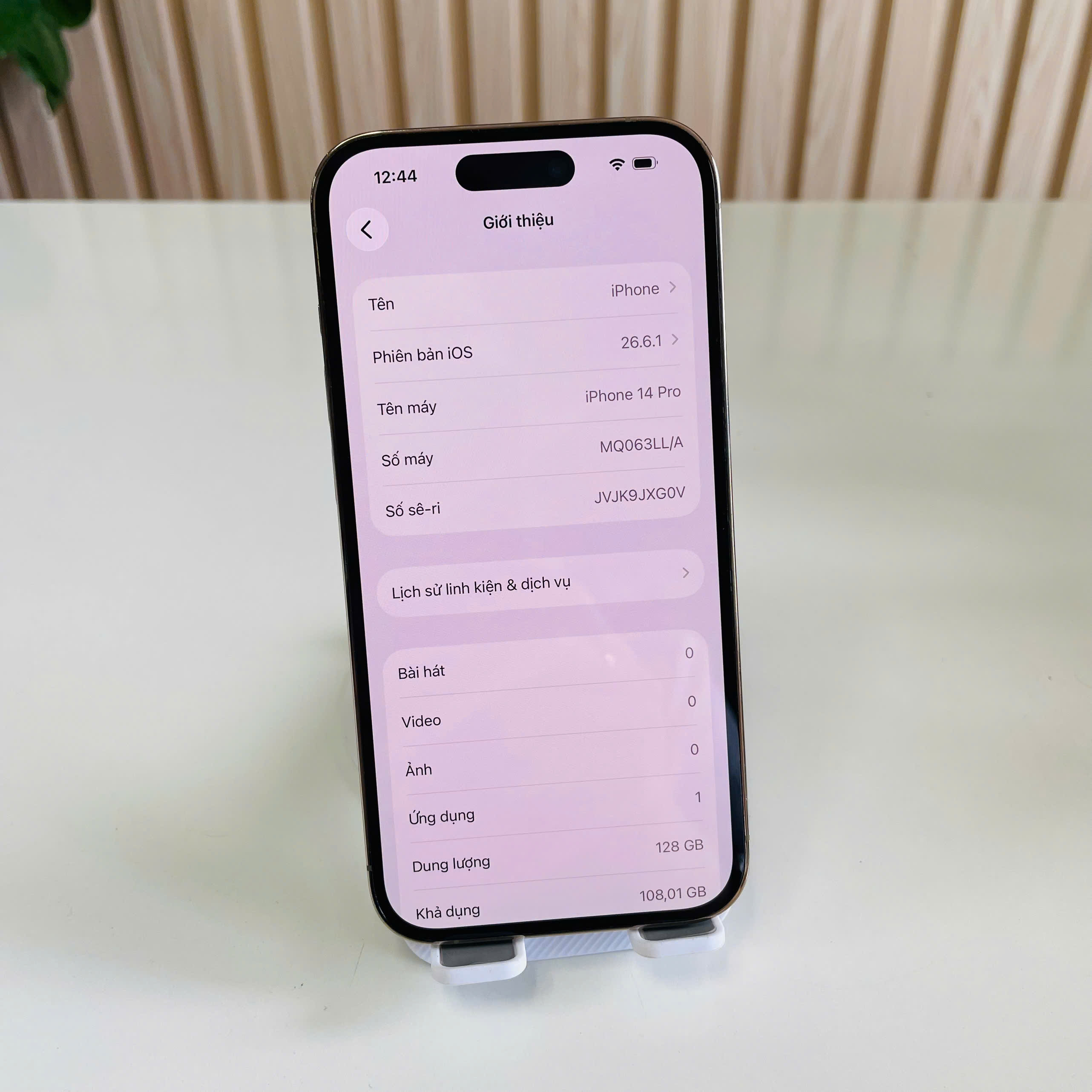 IPhone 14 Pro Mỹ 128GB Gold Đẹp 98+ Pin 81 Thay Màn Zin Và Pin