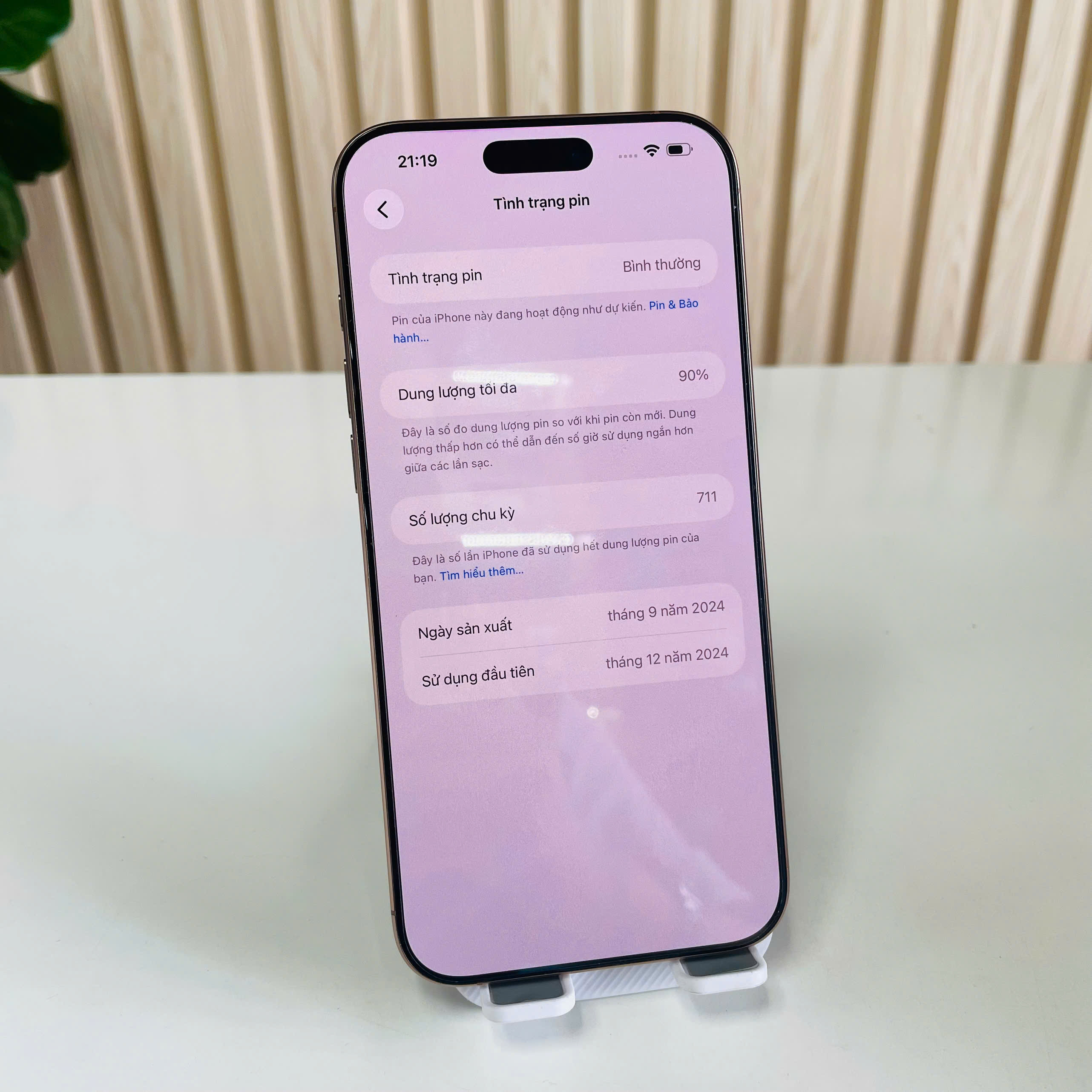 IPhone 16 Pro Max Việt Nam 256GB Sa mạc đẹp 98+ Pin 90