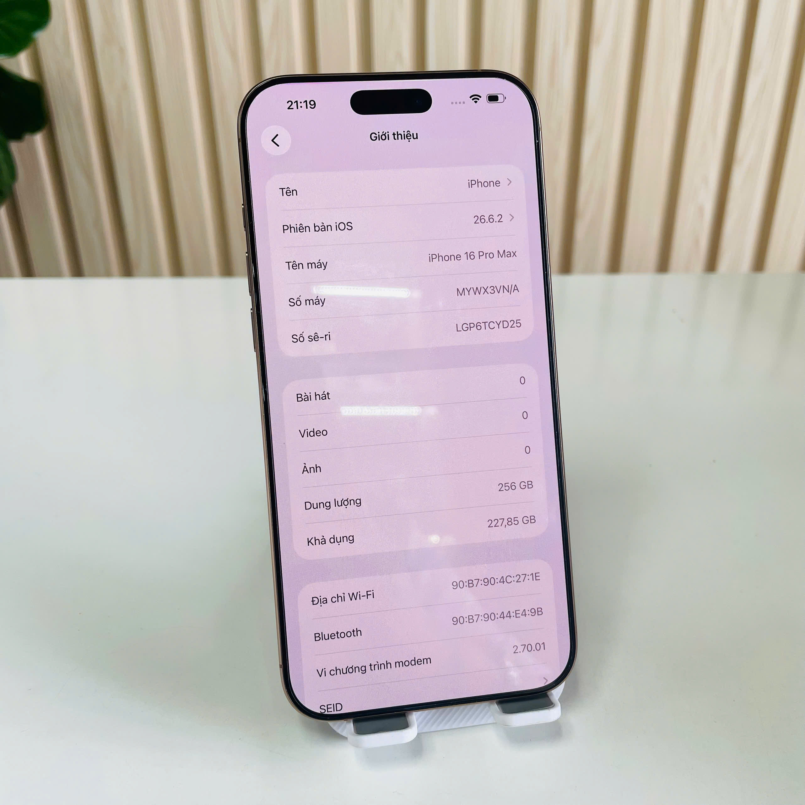 IPhone 16 Pro Max Việt Nam 256GB Sa mạc đẹp 98+ Pin 90