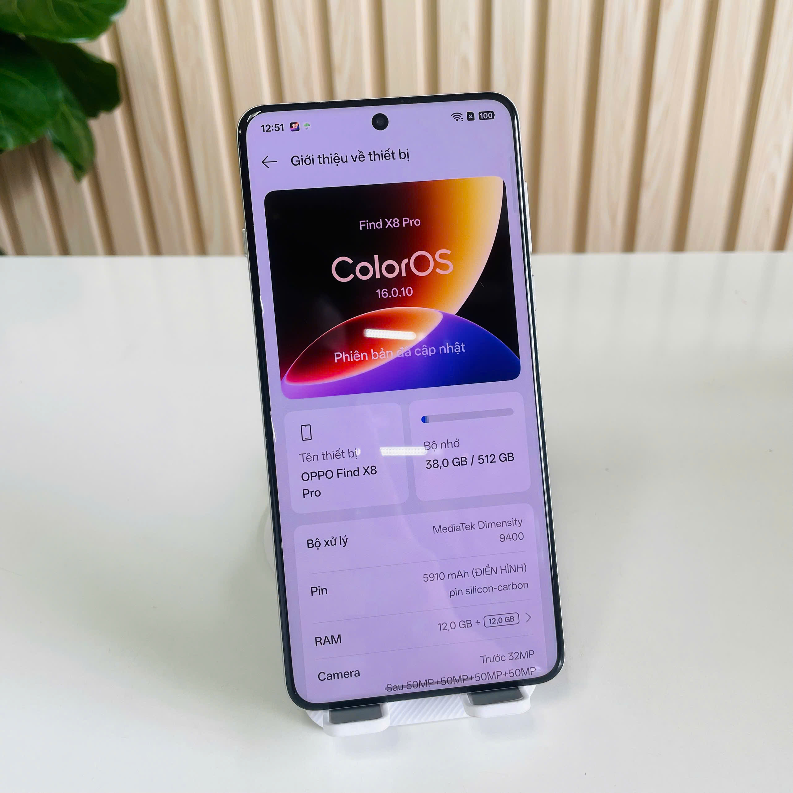 Oppo Find X8 Pro 12/512GB Trắng Pin 95% Đẹp 98% sạc 80w