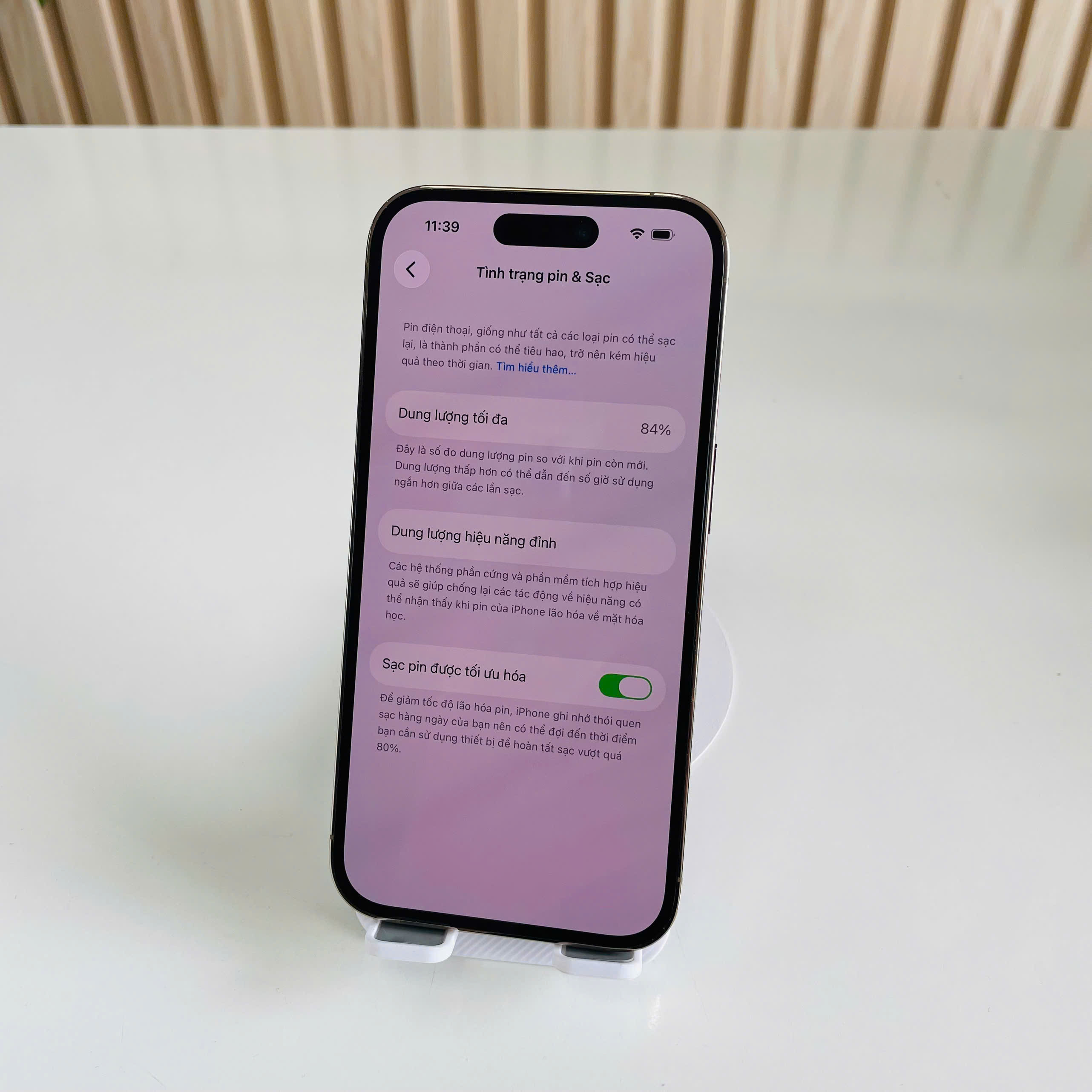 Iphone 14 Pro Mỹ 128GB gold Pin 84% Đẹp 98+