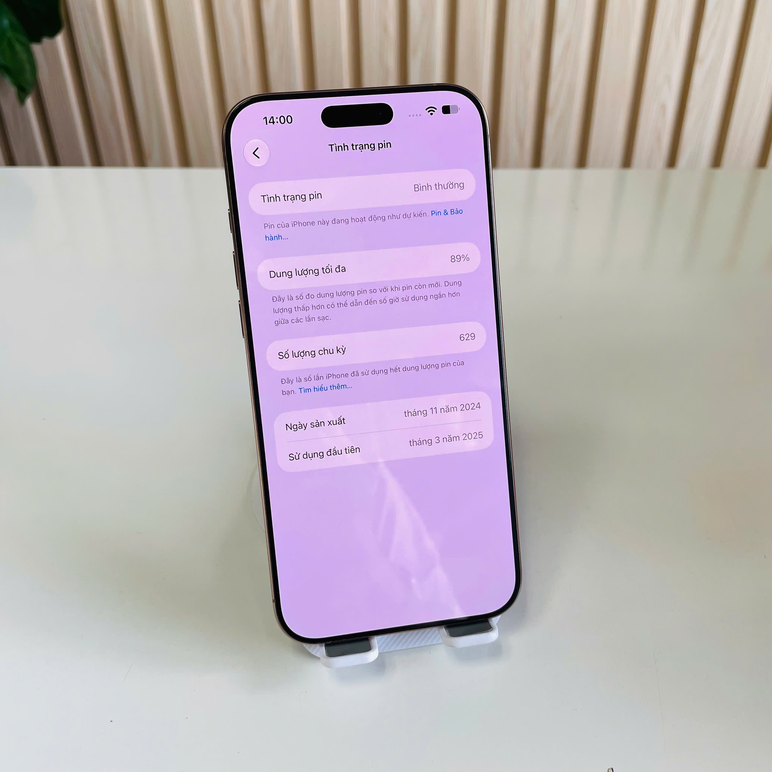 Iphone 16 Pro Max Việt Nam 256GB sa mạc Pin 89% Đẹp 98%