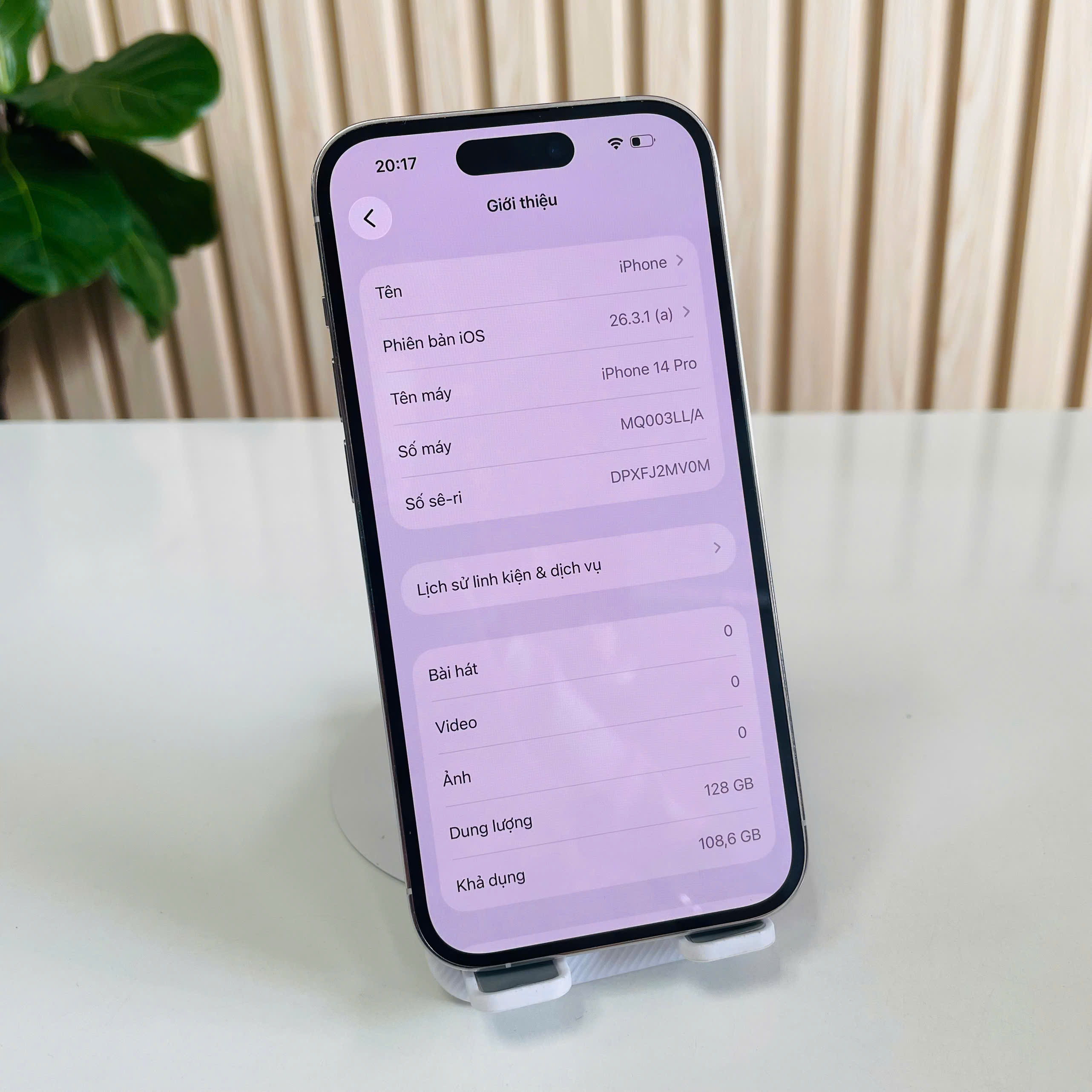 Iphone 14 Pro Mỹ 128GB Trắng Pin 76% Đẹp 98%