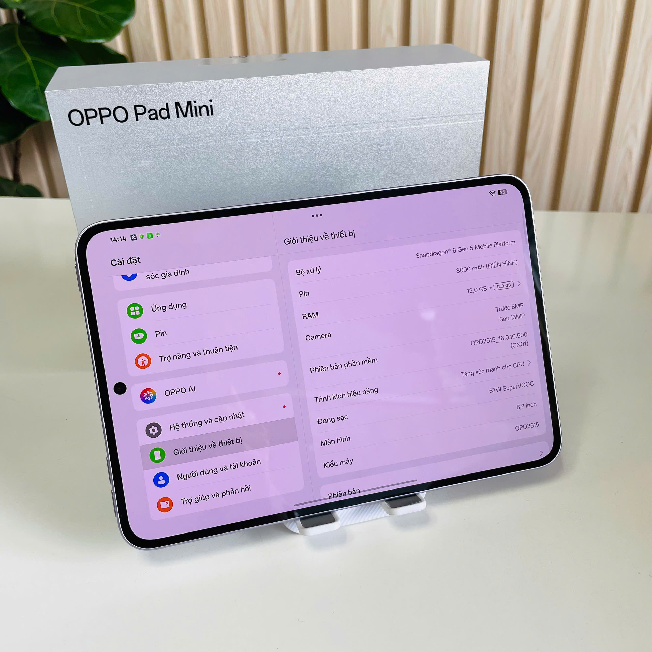 🔥 OPPO PAD MINI – 12GB/256GB Tím Đẹp 99% Còn Bảo Hành