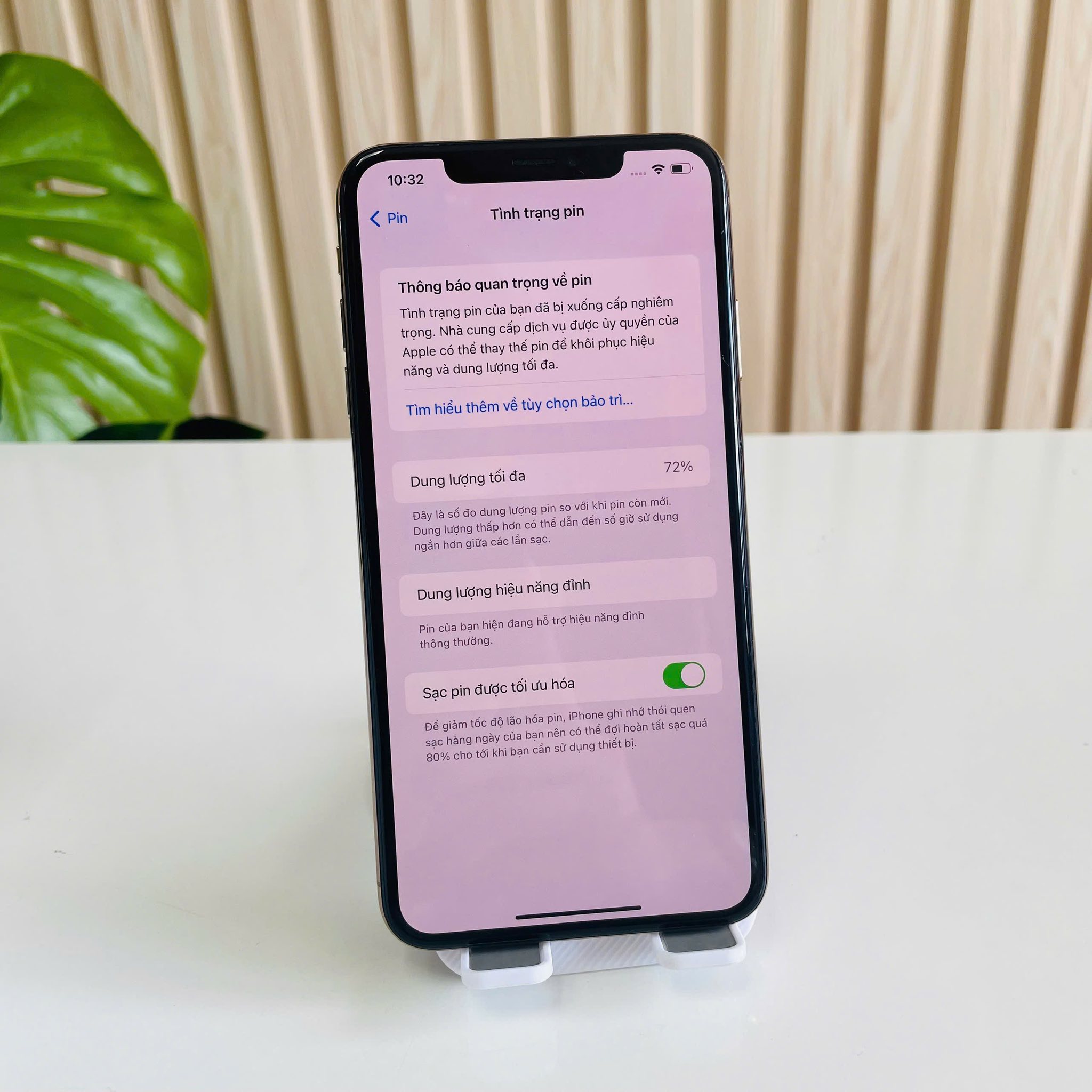 Iphone Xs Max Mỹ 64GB gold Đẹp 98% Pin 72%
