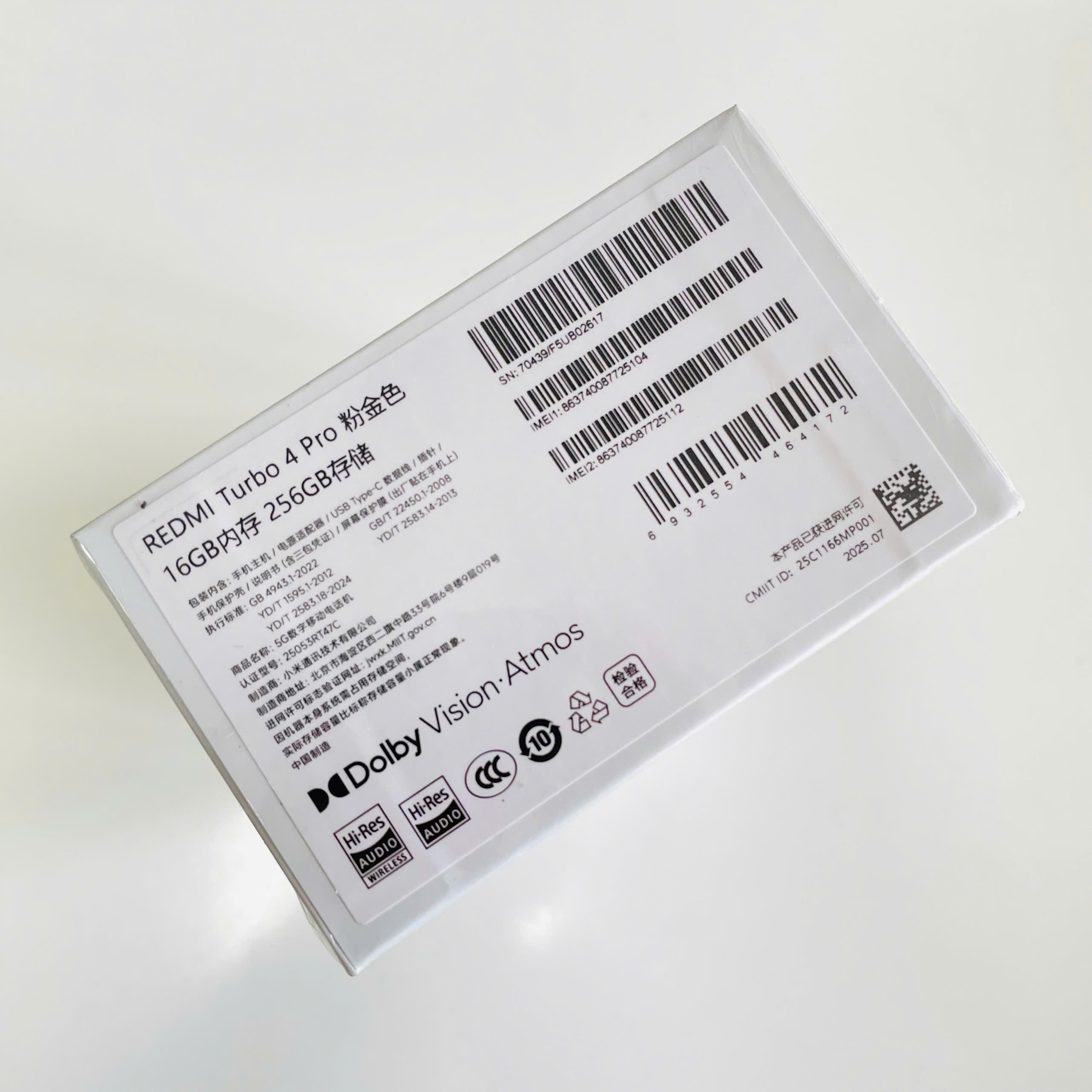 🔥 REDMI TURBO 4 PRO NEW  – 16GB/256G Vàng Hồng