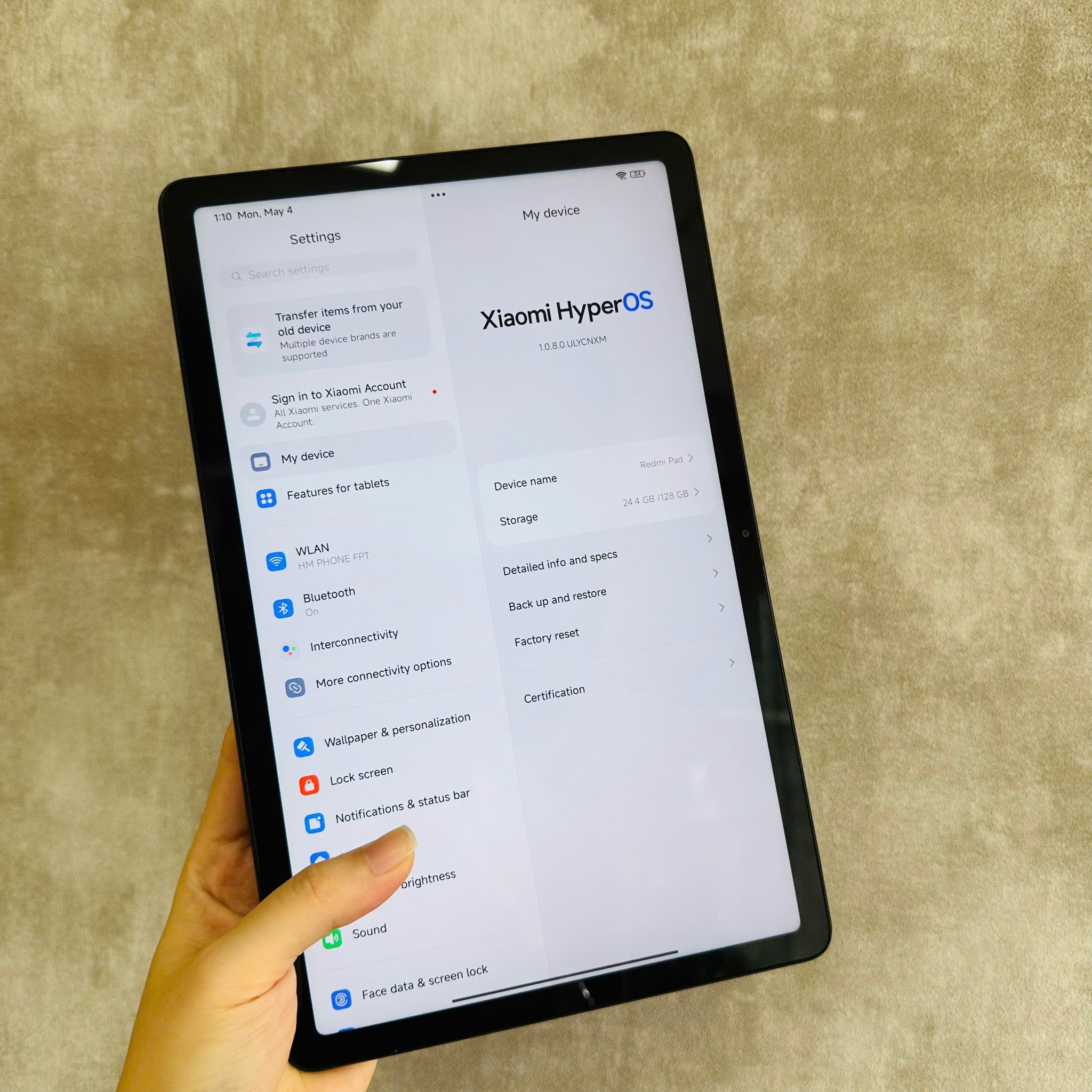 Redmi Pad WiFi 4/128GB Màu Đen Đẹp 98% Pin 100%