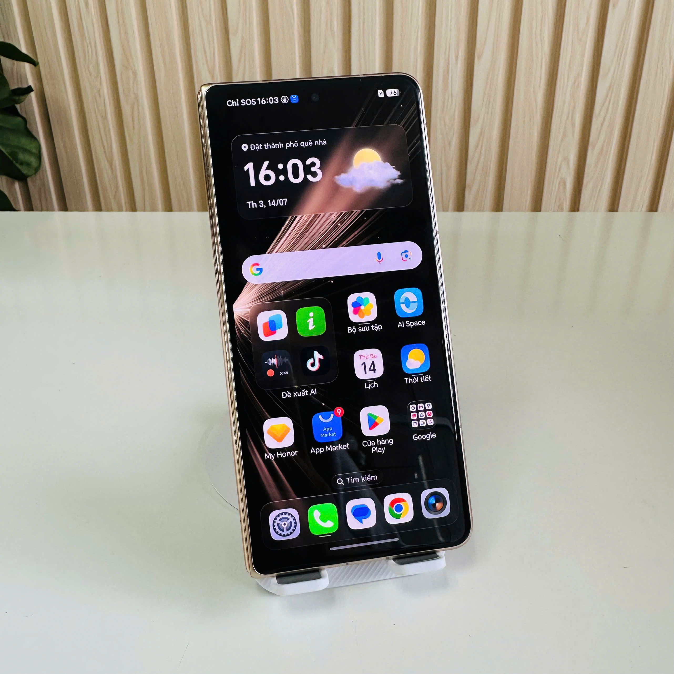 📱 Honor Magic V5 Quốc Tế – 16/512GB Gold Đẹp 98% Còn Bảo Hành Dài
