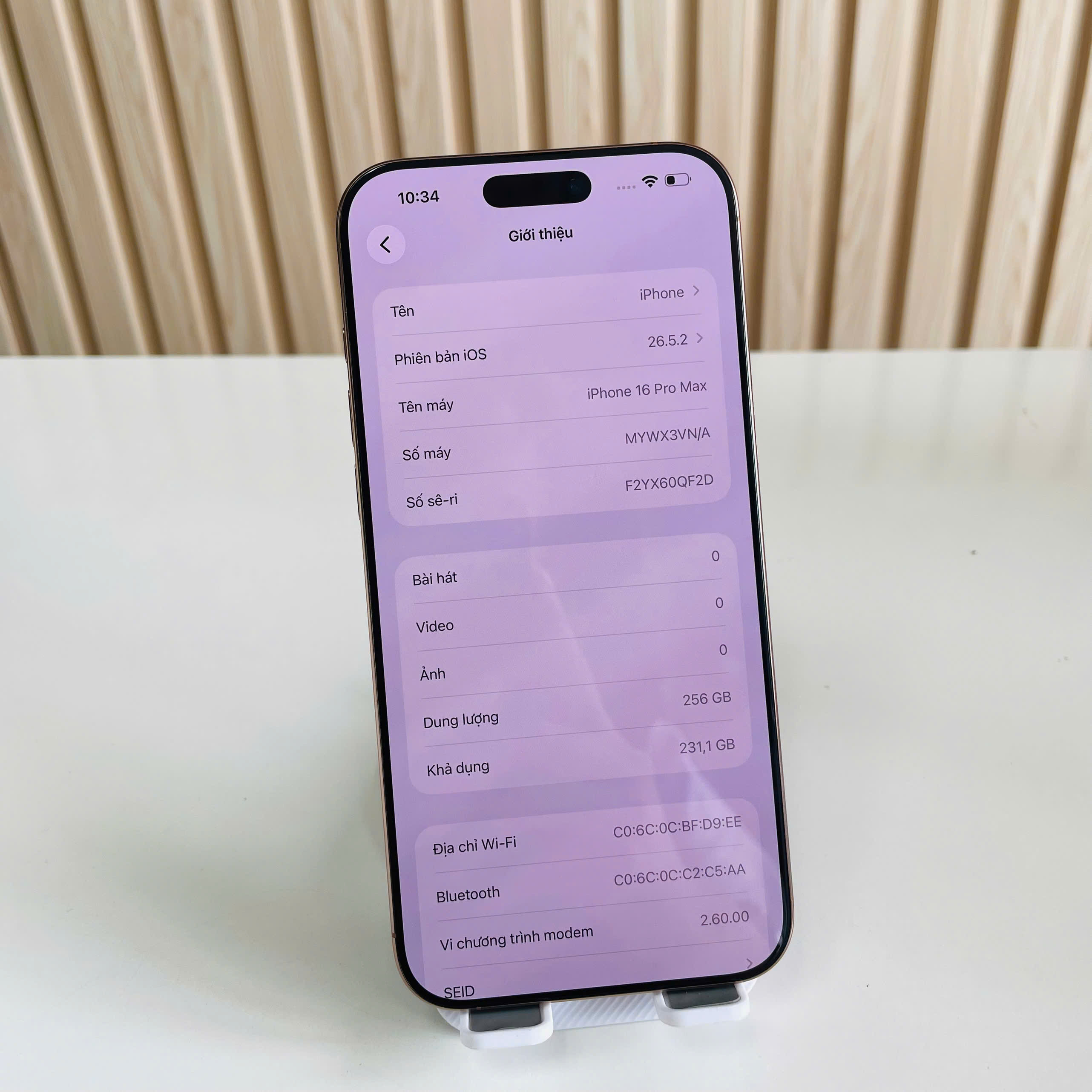 iPhone 16 Pro Max Việt Nam 256GB Pin 87% Sa mạc Đẹp 98+ Zin Ốc Áp - Kèm Sạc 30W