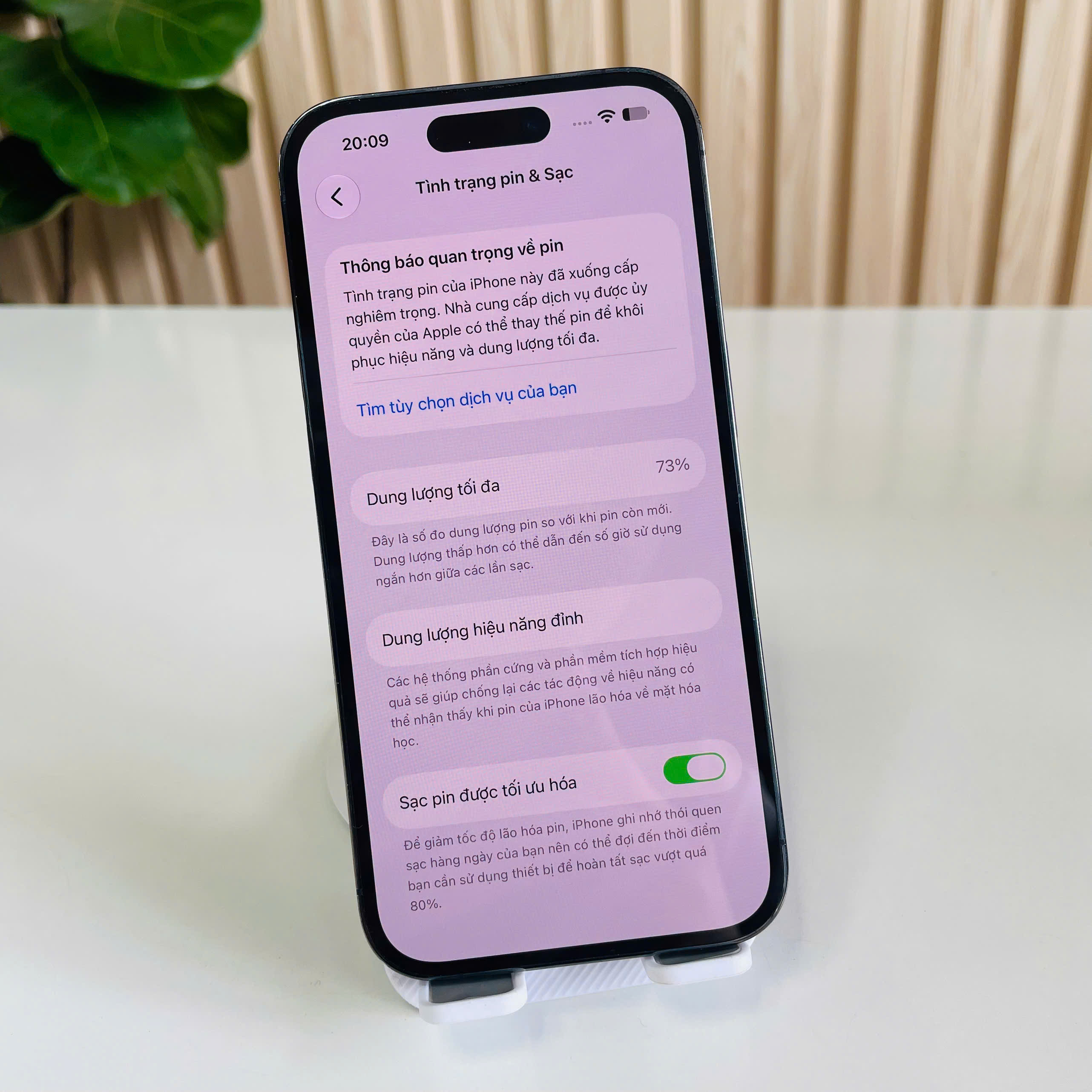 🔥 IPHONE 14 PRO 5G VIỆT NAM – 256GB – PIN 73% PT 🔥Màu Tím Đẹp 98% Kèm Sạc 35W