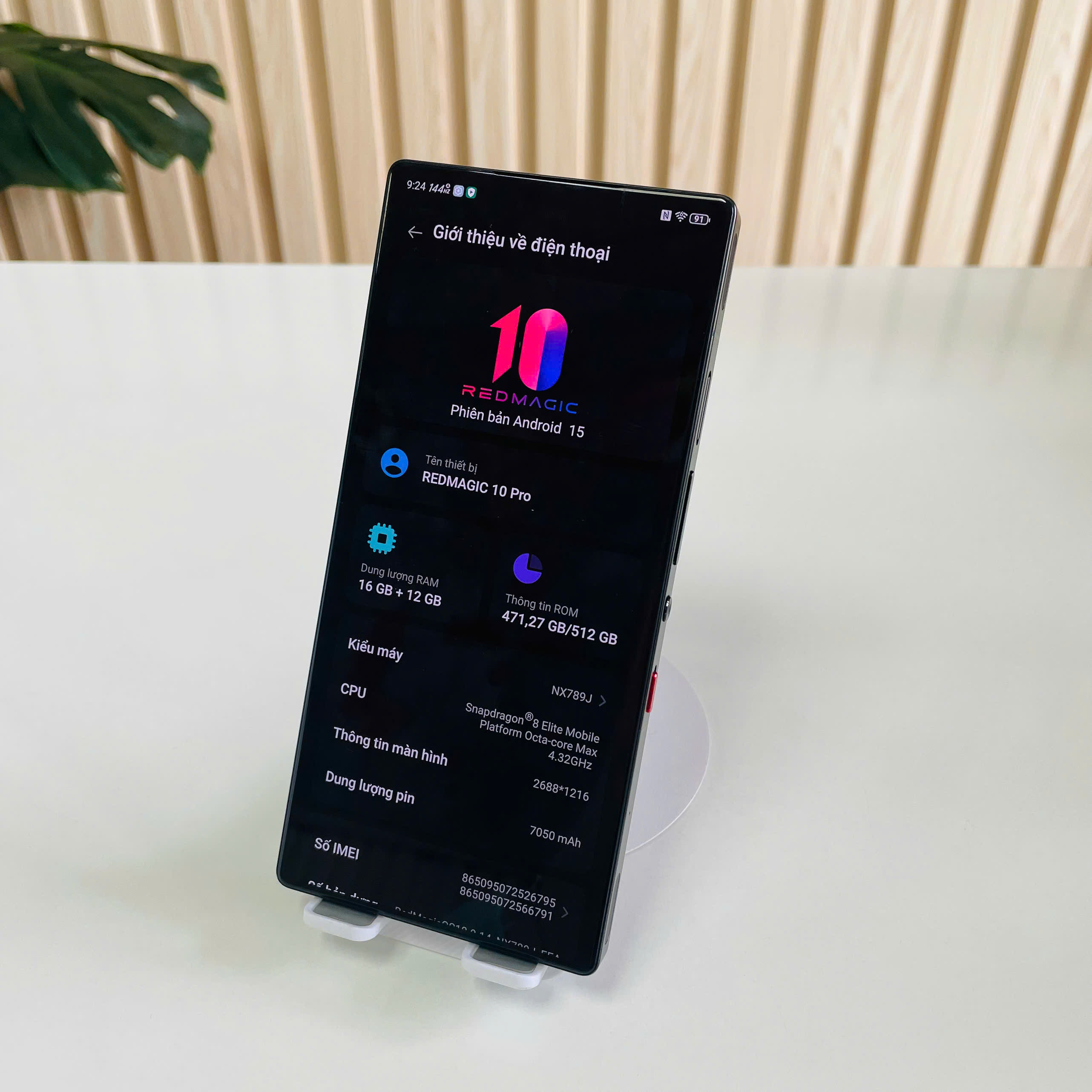 Red Magic 10 Pro Plus up rom 16/512GB đen Đẹp 98+ Fullbox