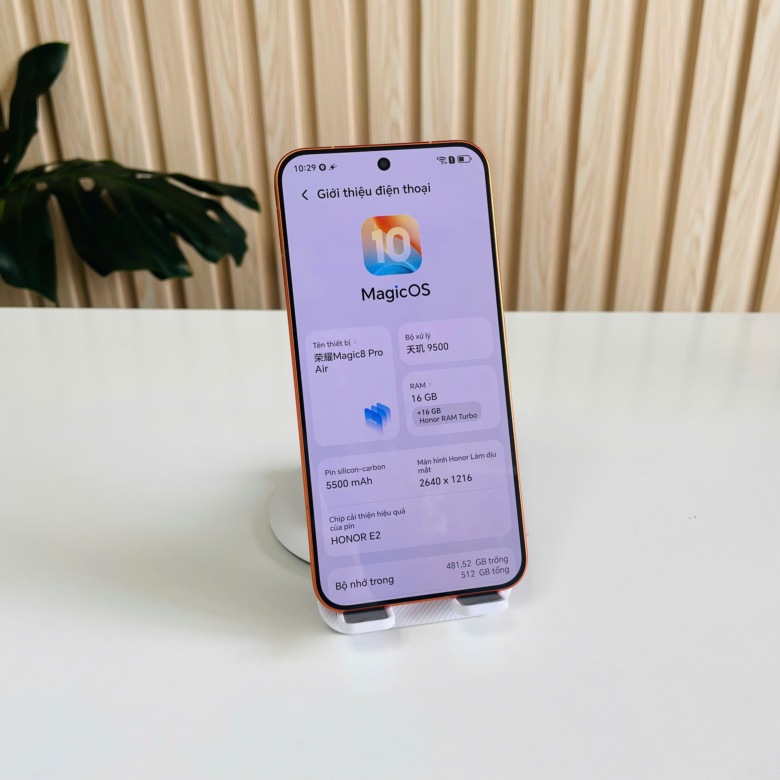 📱 Honor Magic 8 Pro Air 16/512GB Màu Cam – Fullbox – Thiết kế nhỏ gọn, cao cấp