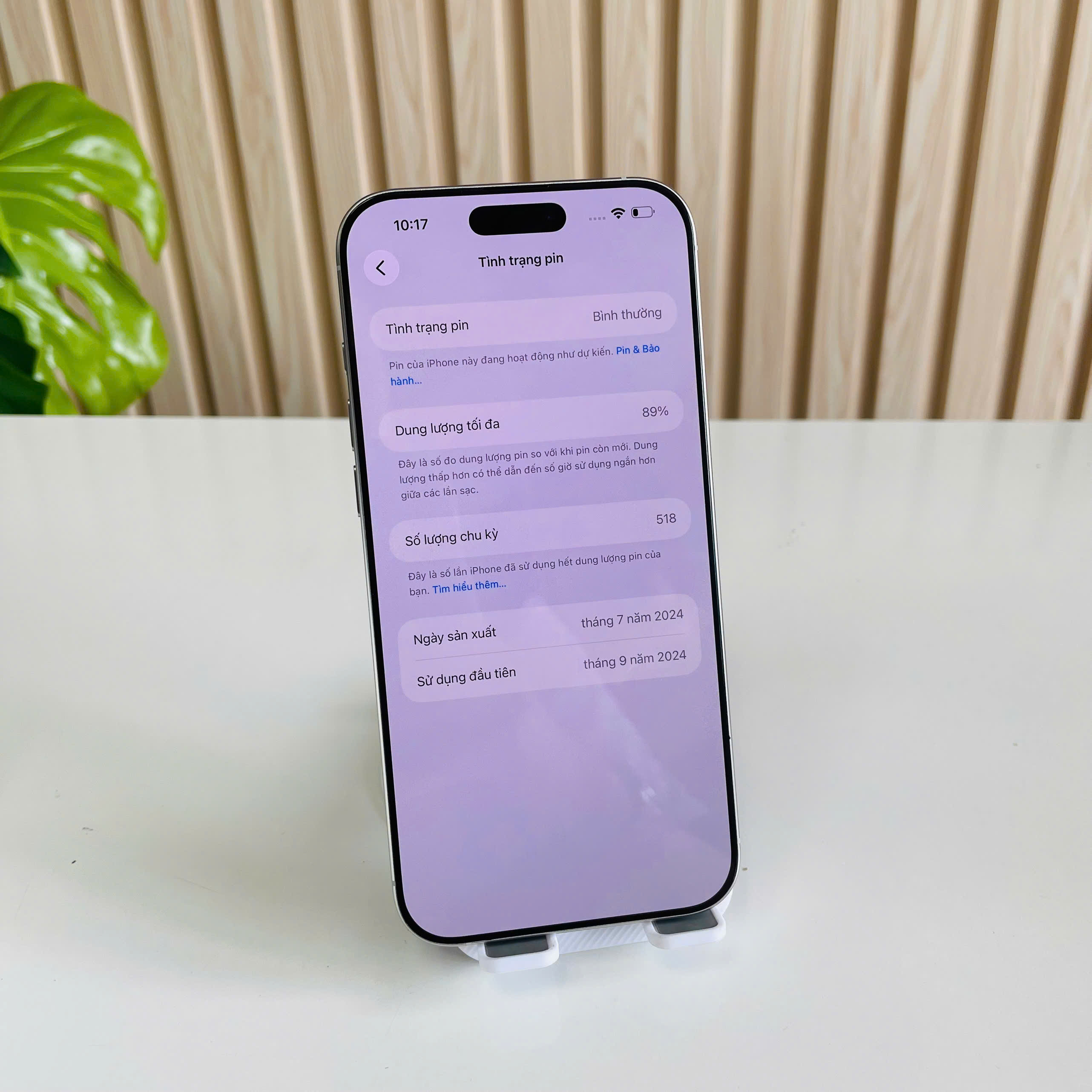 IPhone 16 Pro Max Việt Nam 256GB Trắng Đẹp 98% Pin 89%