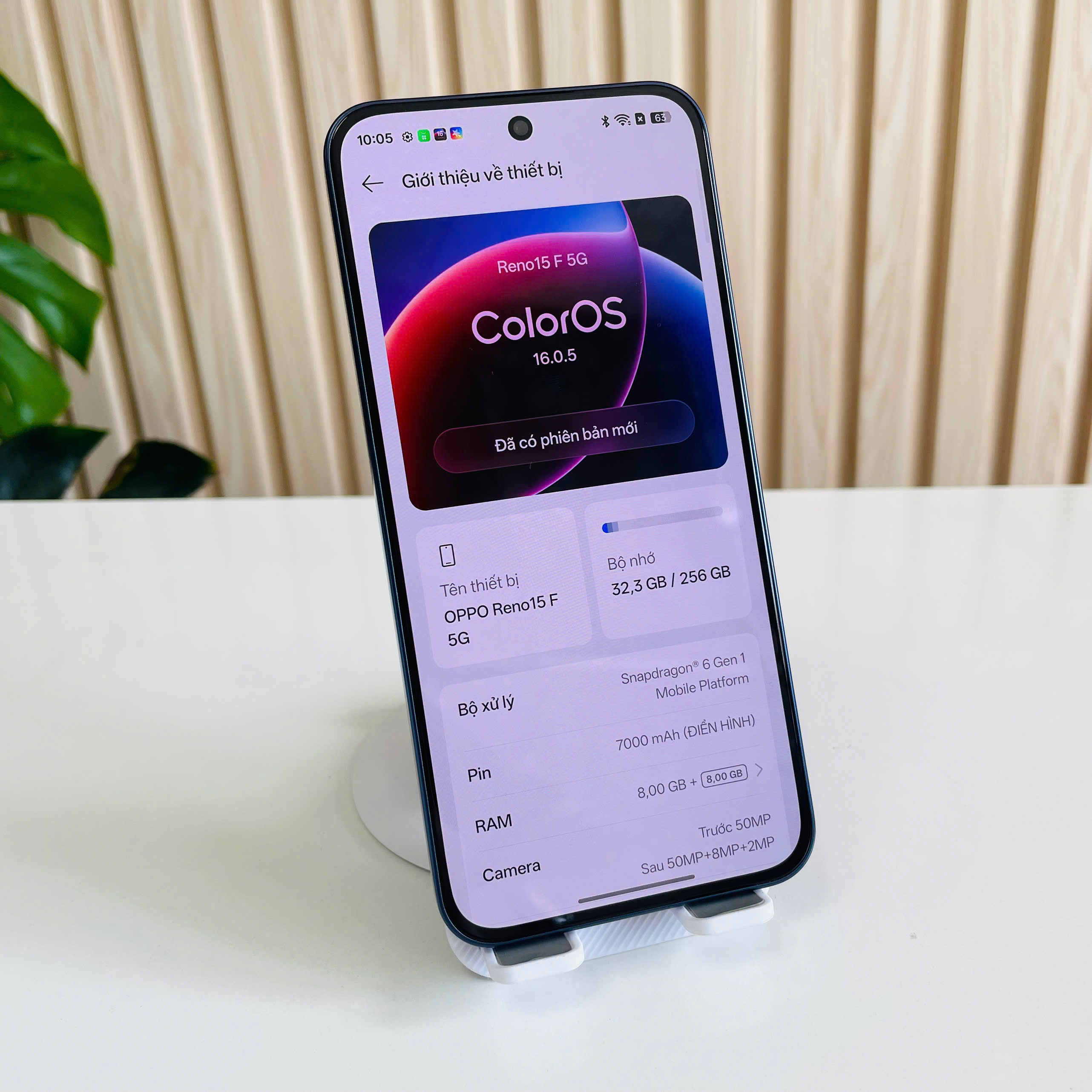 Oppo Reno 15F 5G Like New CH 8/256GB xanh dương Đẹp 99% Fullbox