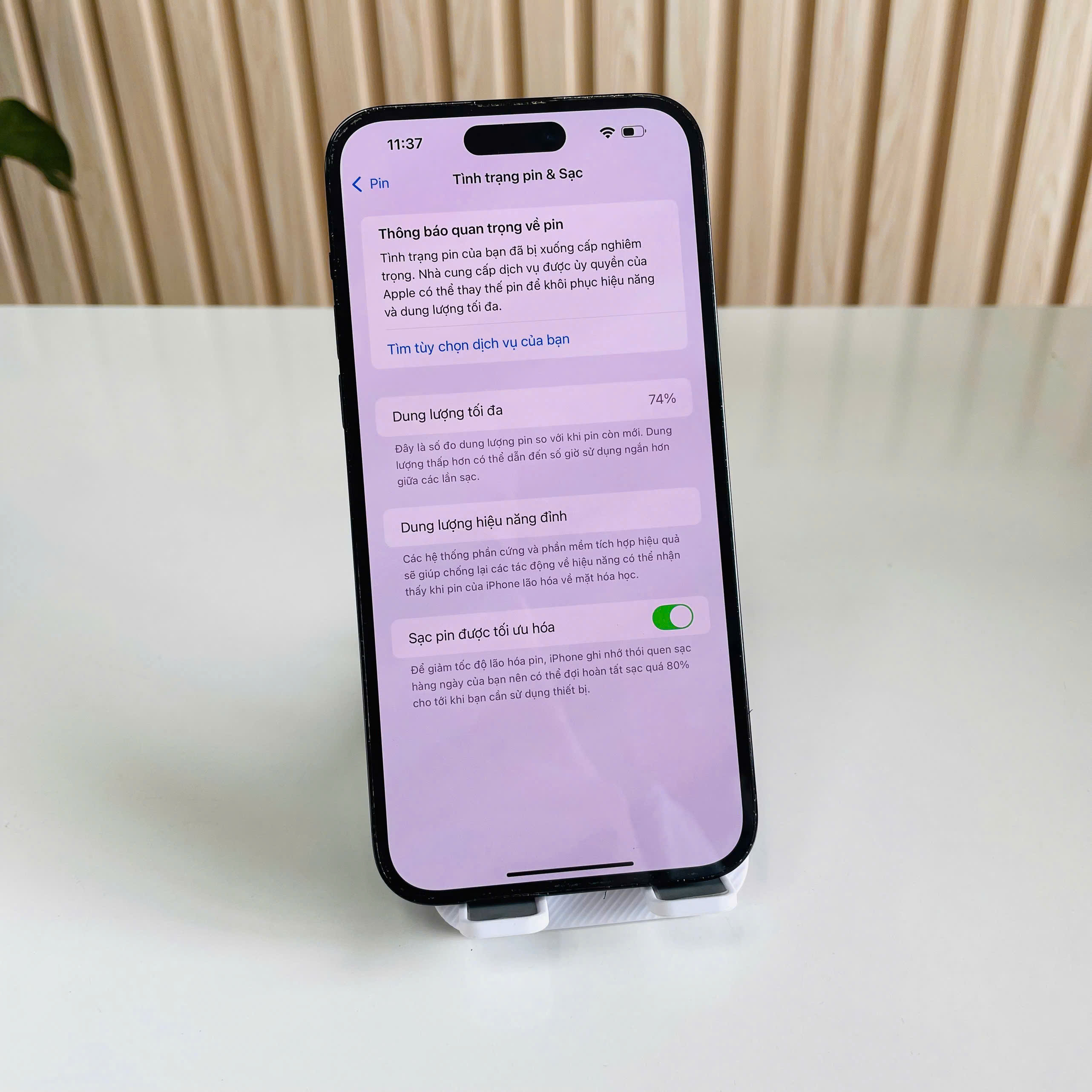 Iphone 14 Pro Max Mỹ 128GB Đen Đẹp 98% Pin 74%