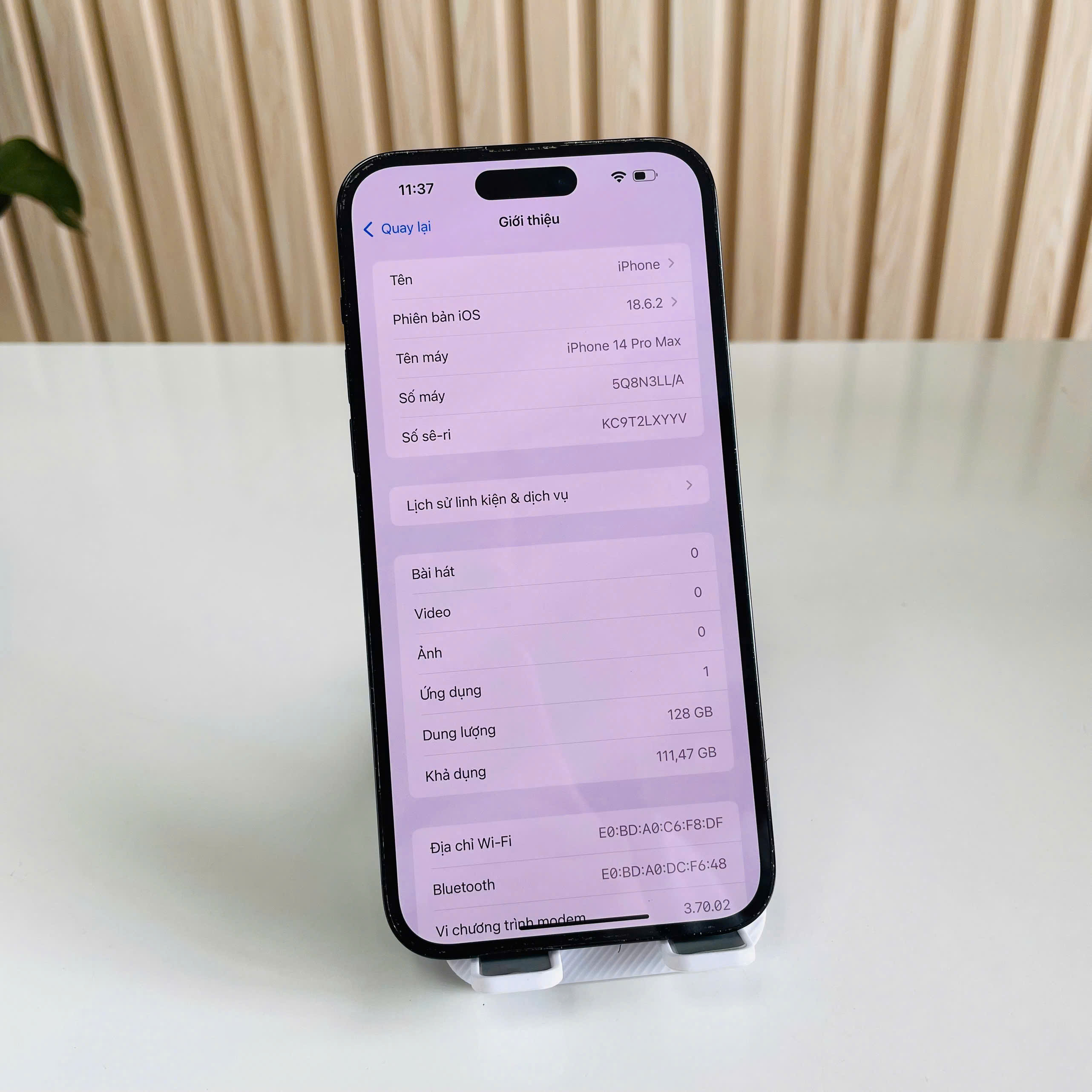 Iphone 14 Pro Max Mỹ 128GB Đen Đẹp 98% Pin 74%