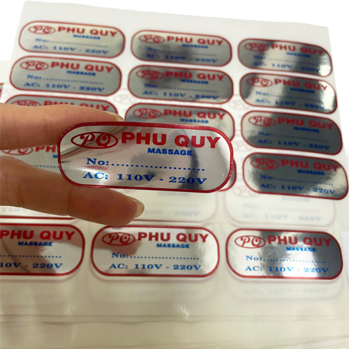 Nhãn decal xi bạc